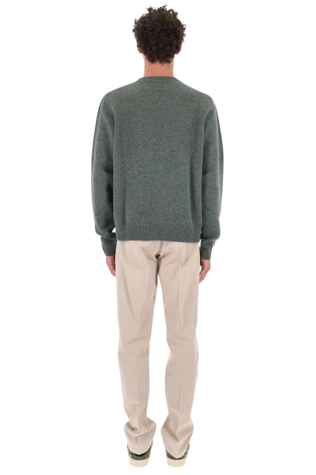 A.P.C. Maglia girocollo Edmond in lana WOASW H23491/2 PKA-VERT CHINE 
