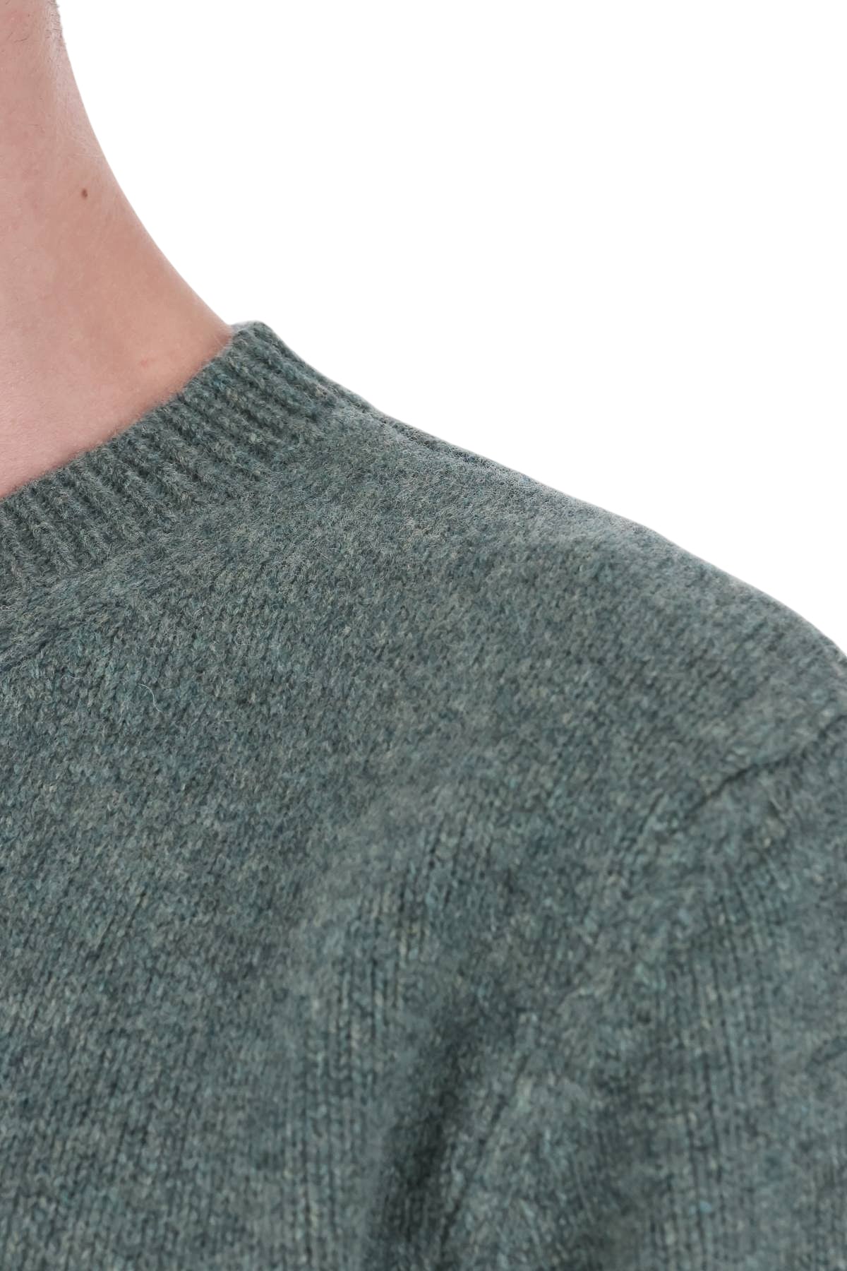 A.P.C. Maglia girocollo Edmond in lana WOASW H23491/2 PKA-VERT CHINE 