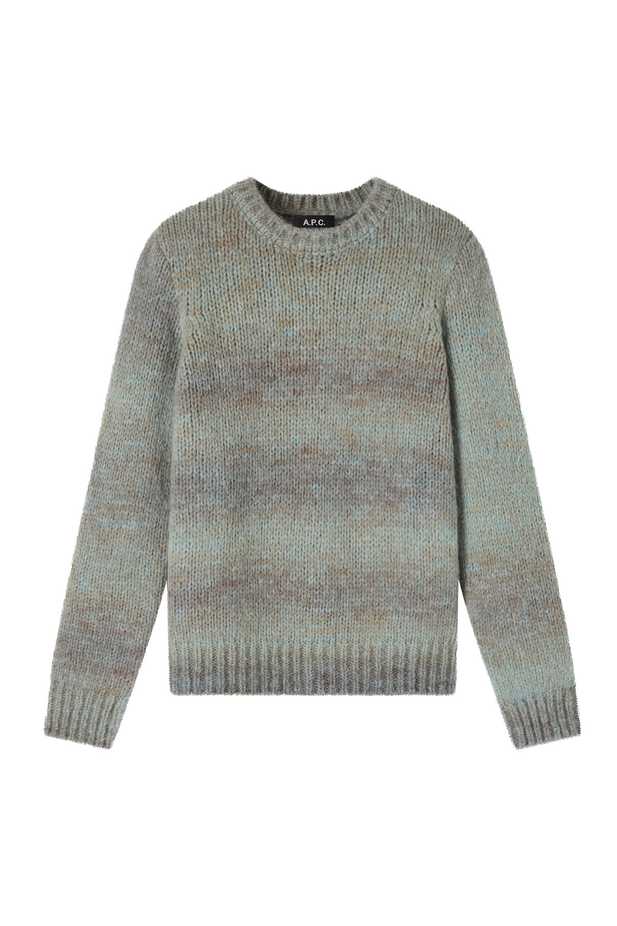 A.P.C. Maglia girocollo Marcos in alpaca e lana merino mélange WPAAP H23521 PKB-KAKI CHINE 