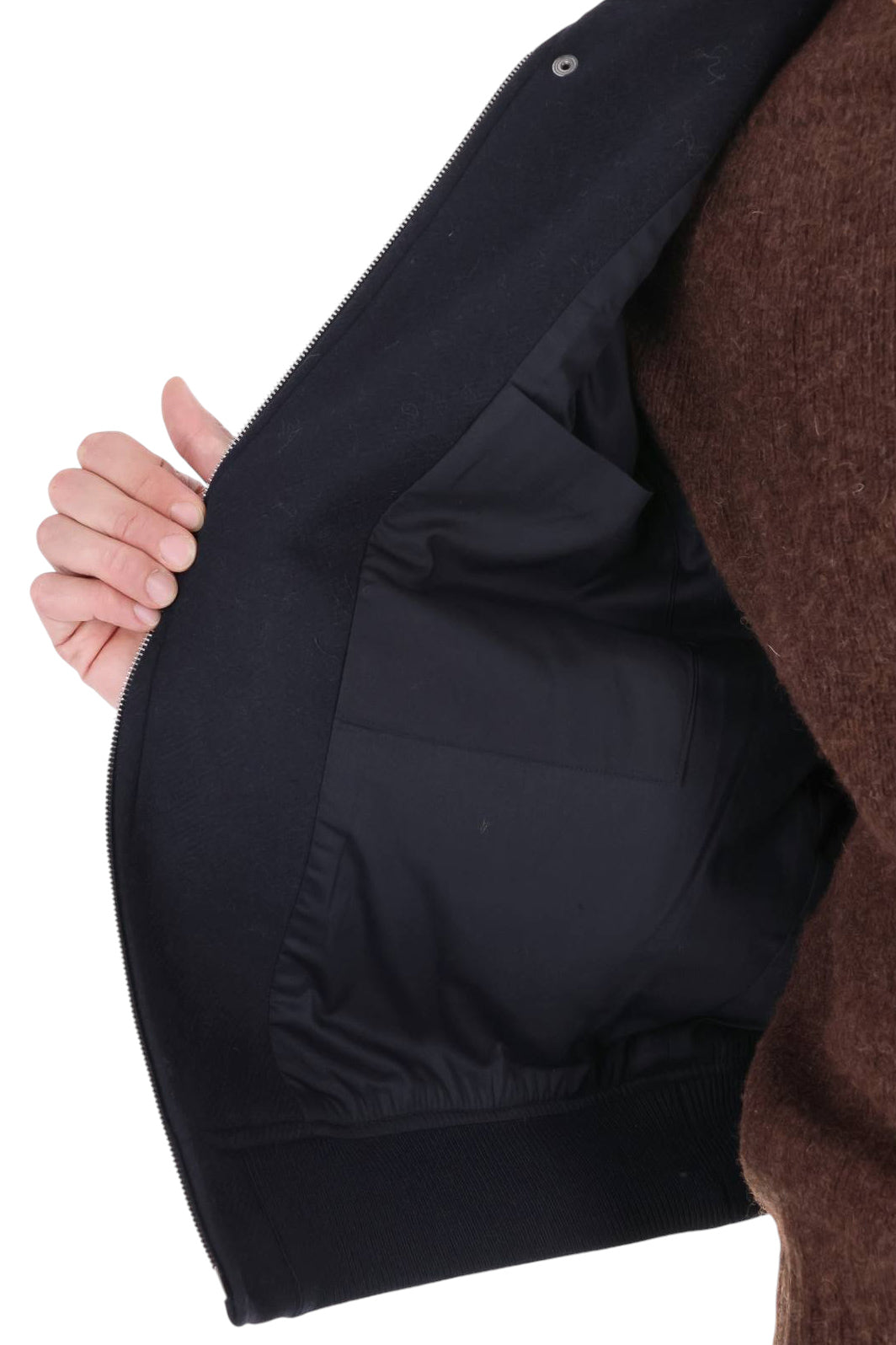 A.P.C. Giubbotto Charlie in panno di lana vergine WVBEB H32125 IAK-DARK NAVY 