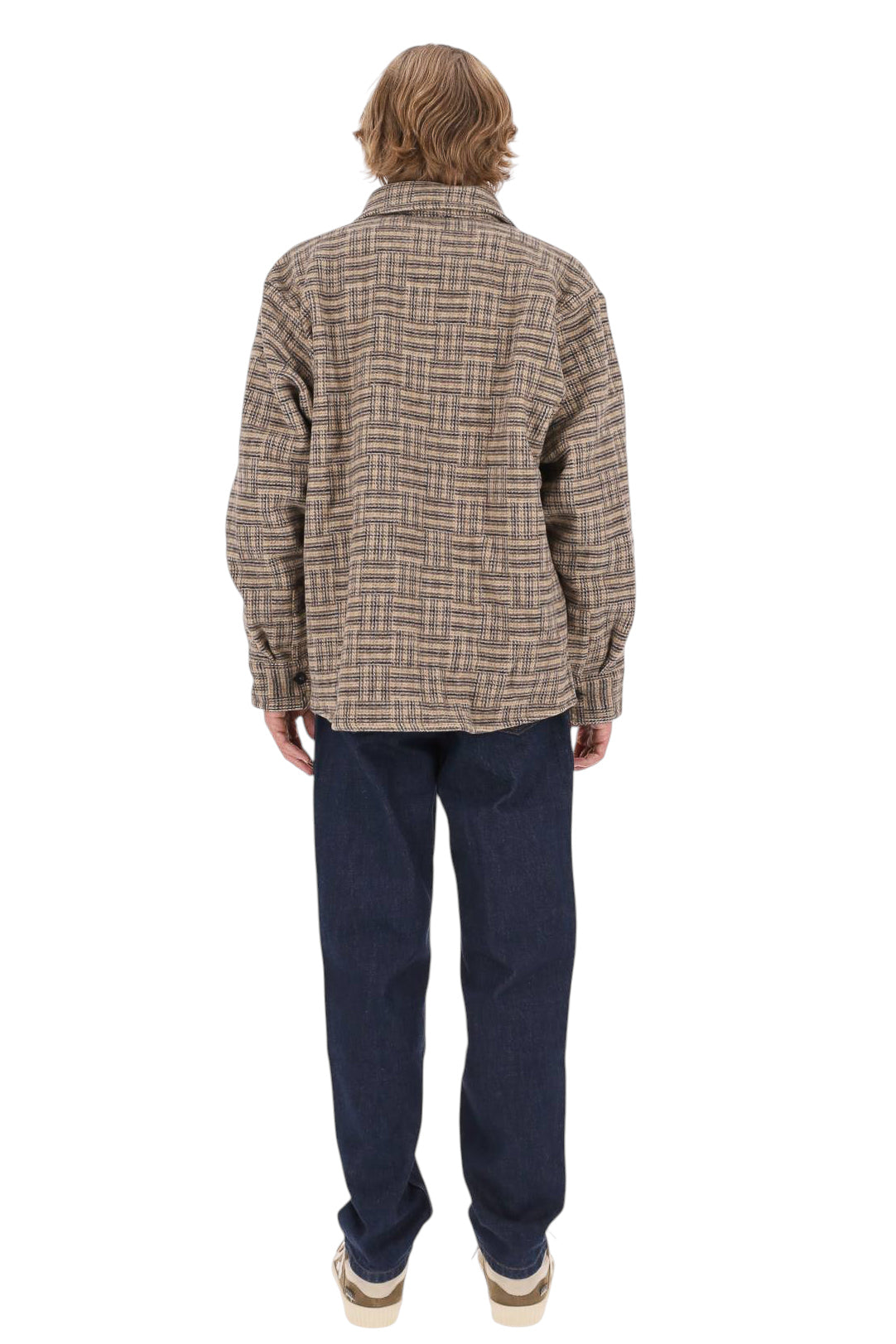 A.P.C. Overshirt Baptiste check in lana vergine WVBEV H32148 BAA-BEIGE 