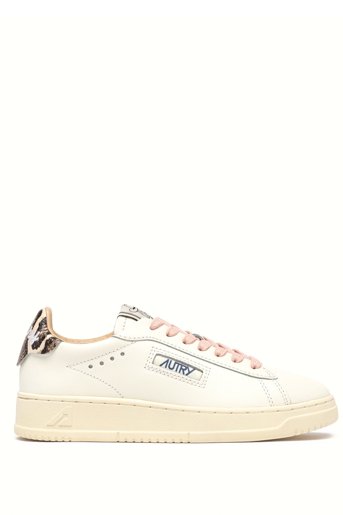 Autry Sneaker Dallas donna in pelle stampa pitone con lacci rosa ADLW YA01 MRSH/ROCCIA 