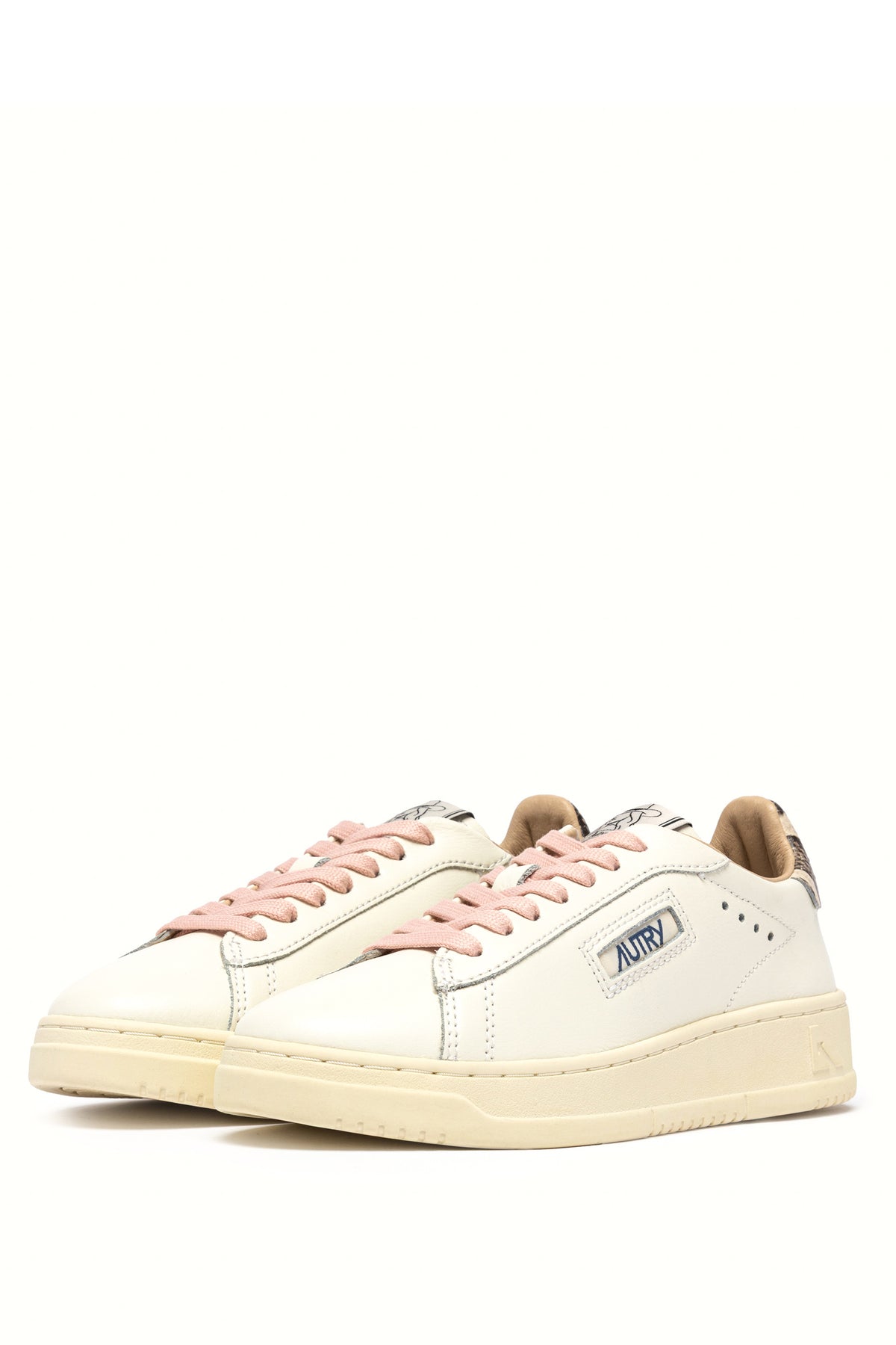 Autry Sneaker Dallas donna in pelle stampa pitone con lacci rosa ADLW YA01 MRSH/ROCCIA 