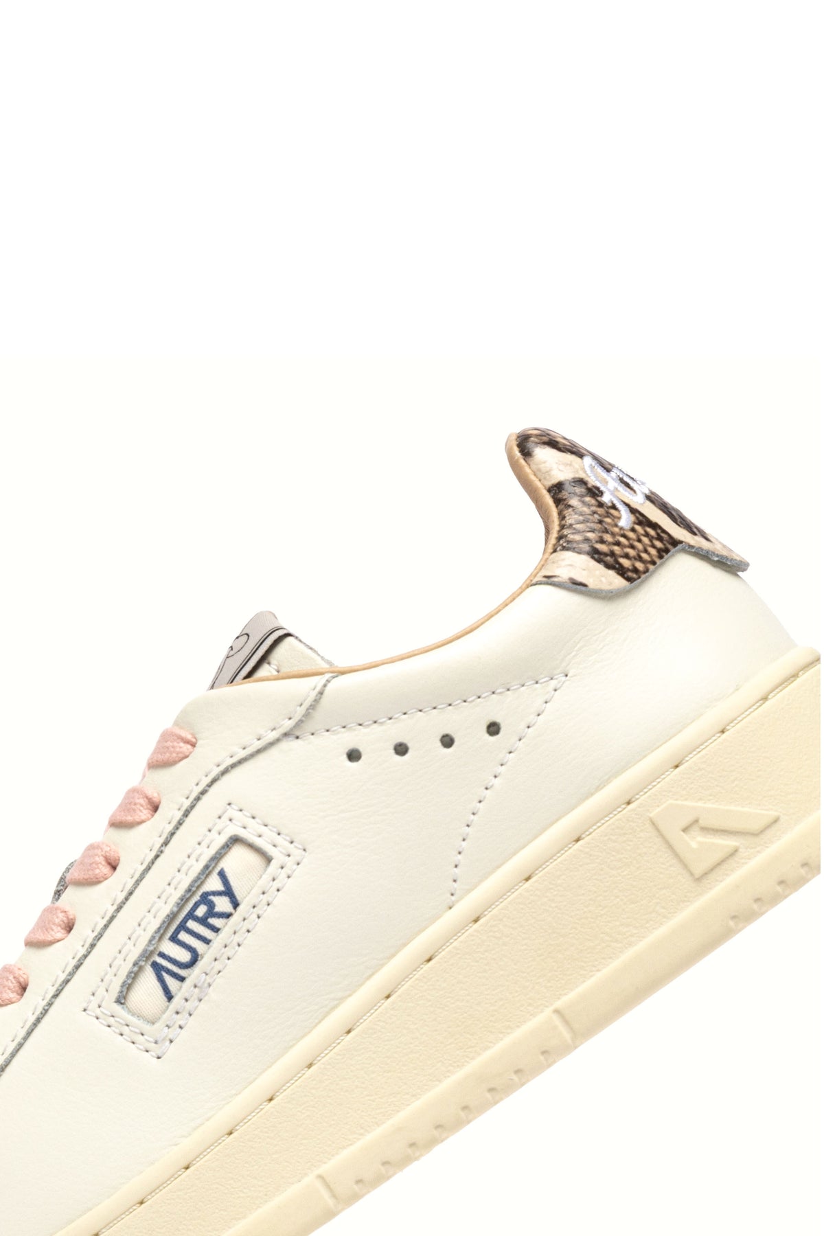 Autry Sneaker Dallas donna in pelle stampa pitone con lacci rosa ADLW YA01 MRSH/ROCCIA 
