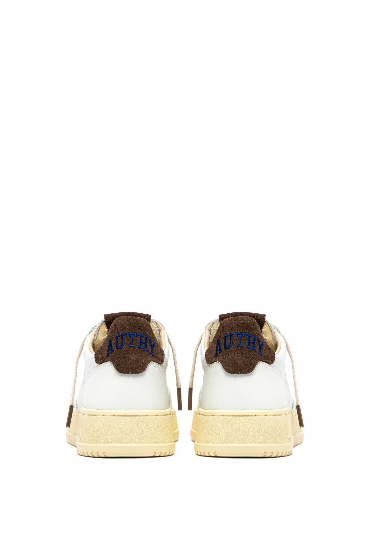Autry Sneaker Medalist in pelle con talloncino e linguetta in camoscio Chocolate Chip AULM HJ03 WHT/CHOCOCHIP 