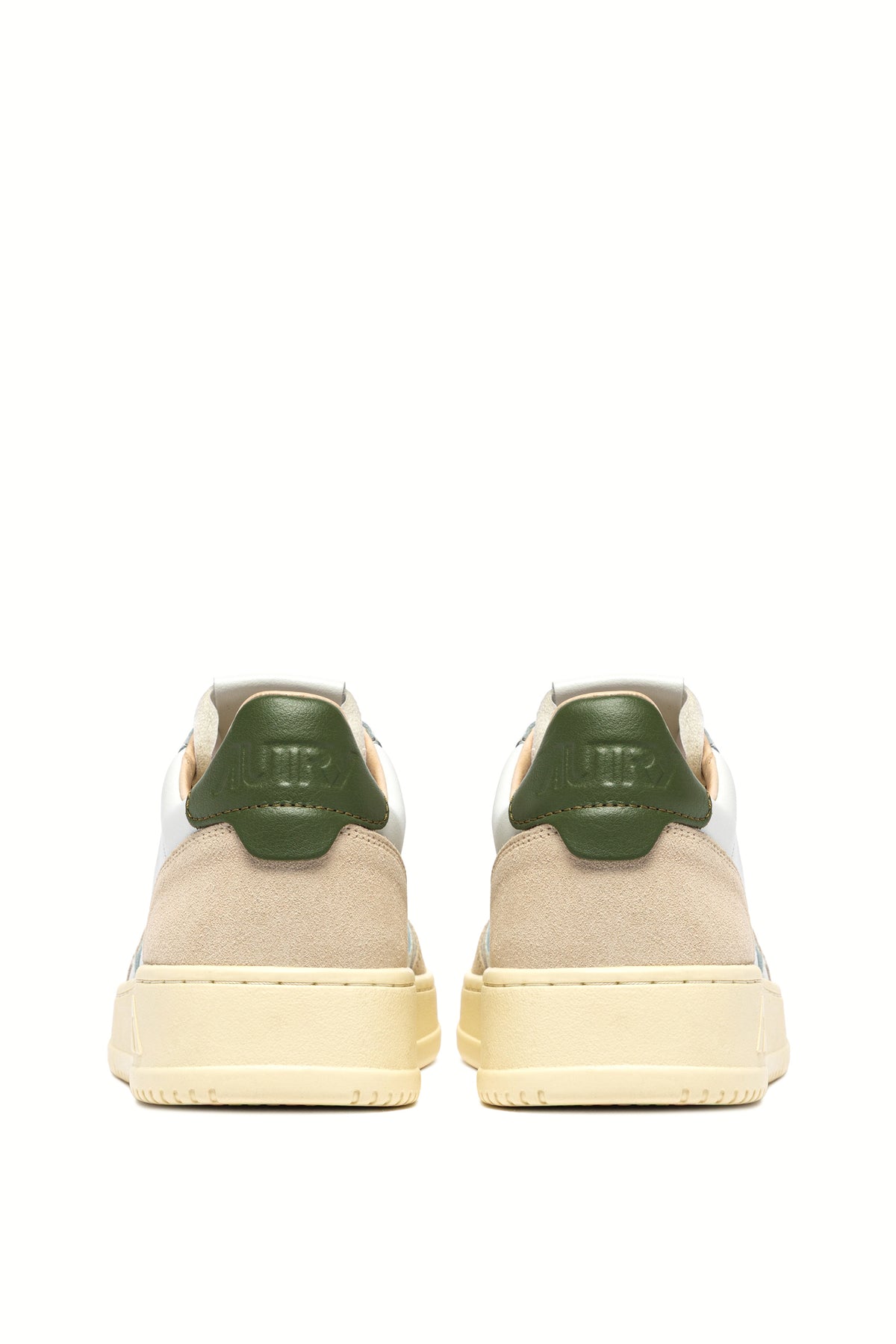 Autry Sneaker Medalist in pelle-camoscio bianco con dettaglio Bronze Green AULM LS17 WHT/BRONZEGRN 