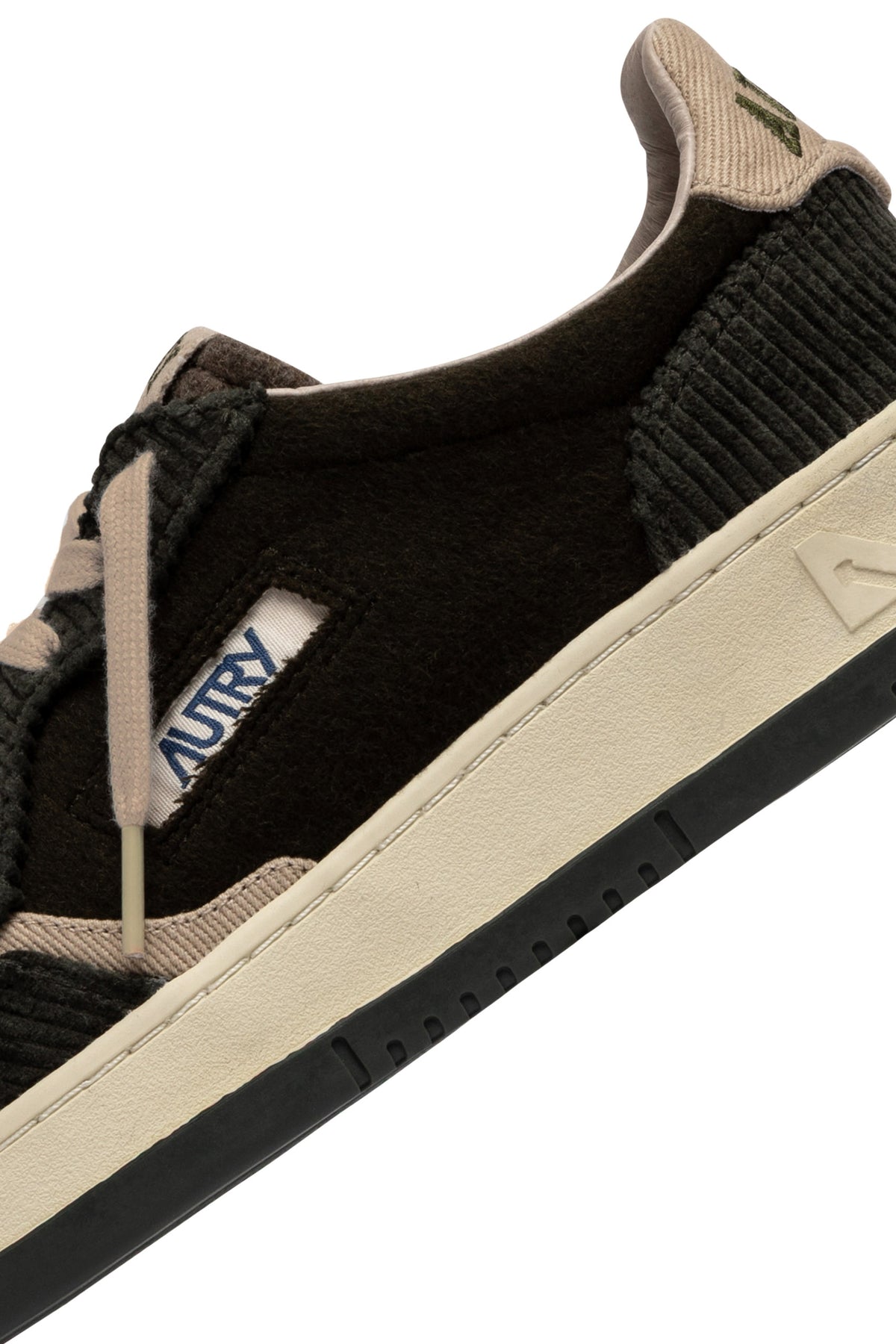 Autry Sneaker Medalist in velluto Brown/Climbing Ivy con mix di texture AULM  S101 BROWN/CLIMB 