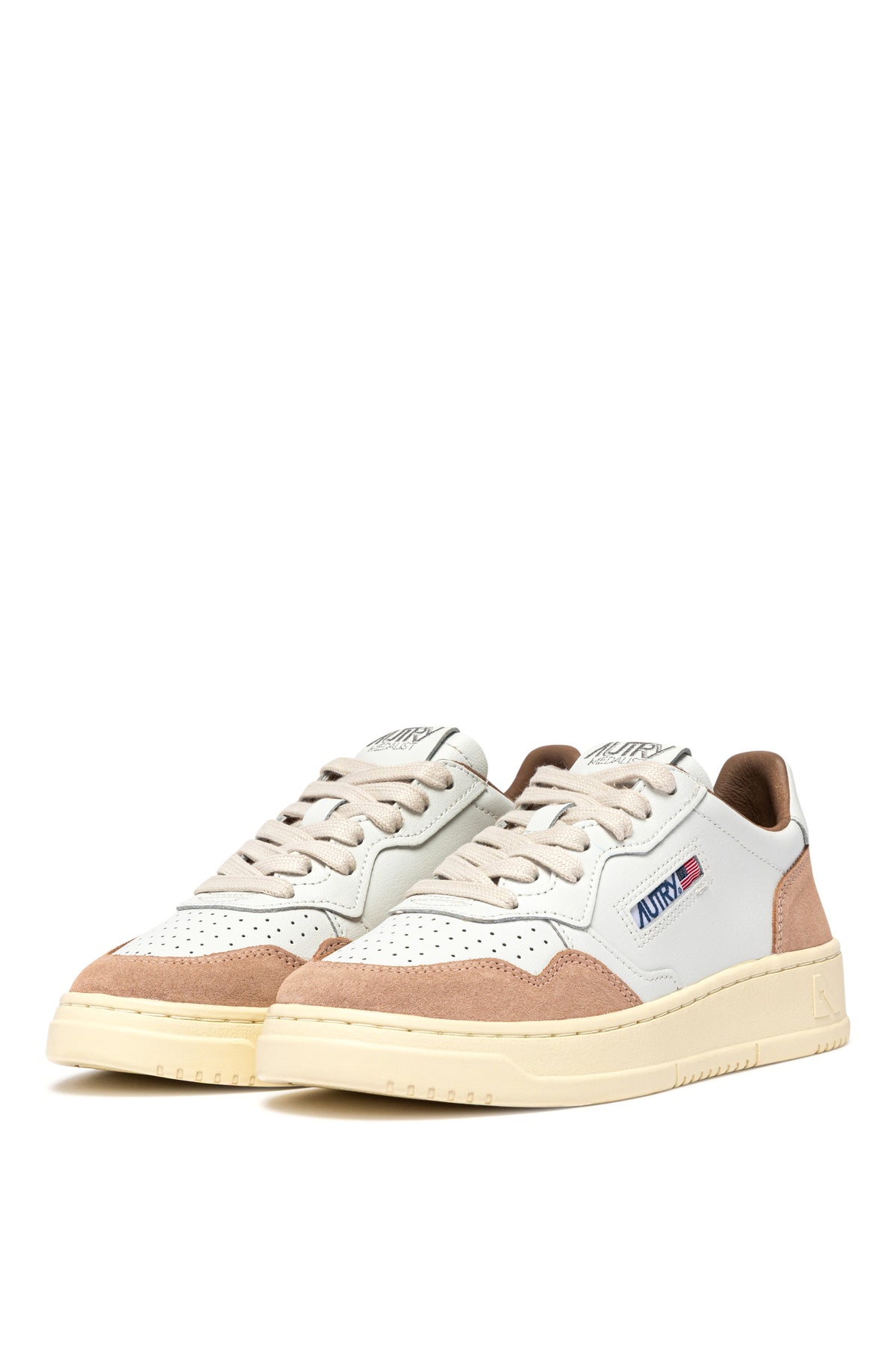 Autry Sneaker Medalist donna in pelle morbida e camoscio bianco/Phard AULW FT16 WHT/PHARD 
