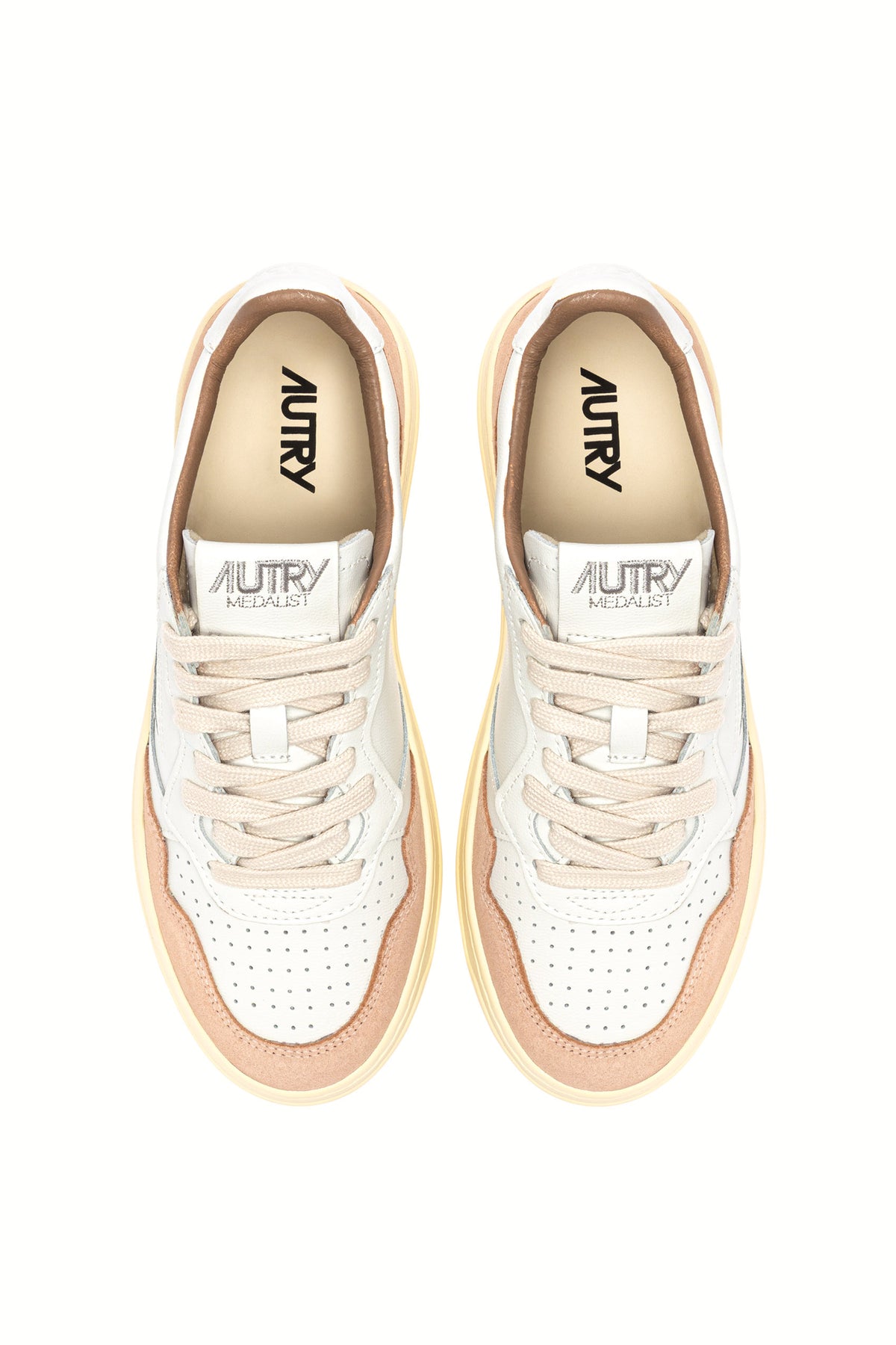 Autry Sneaker Medalist donna in pelle morbida e camoscio bianco/Phard AULW FT16 WHT/PHARD 