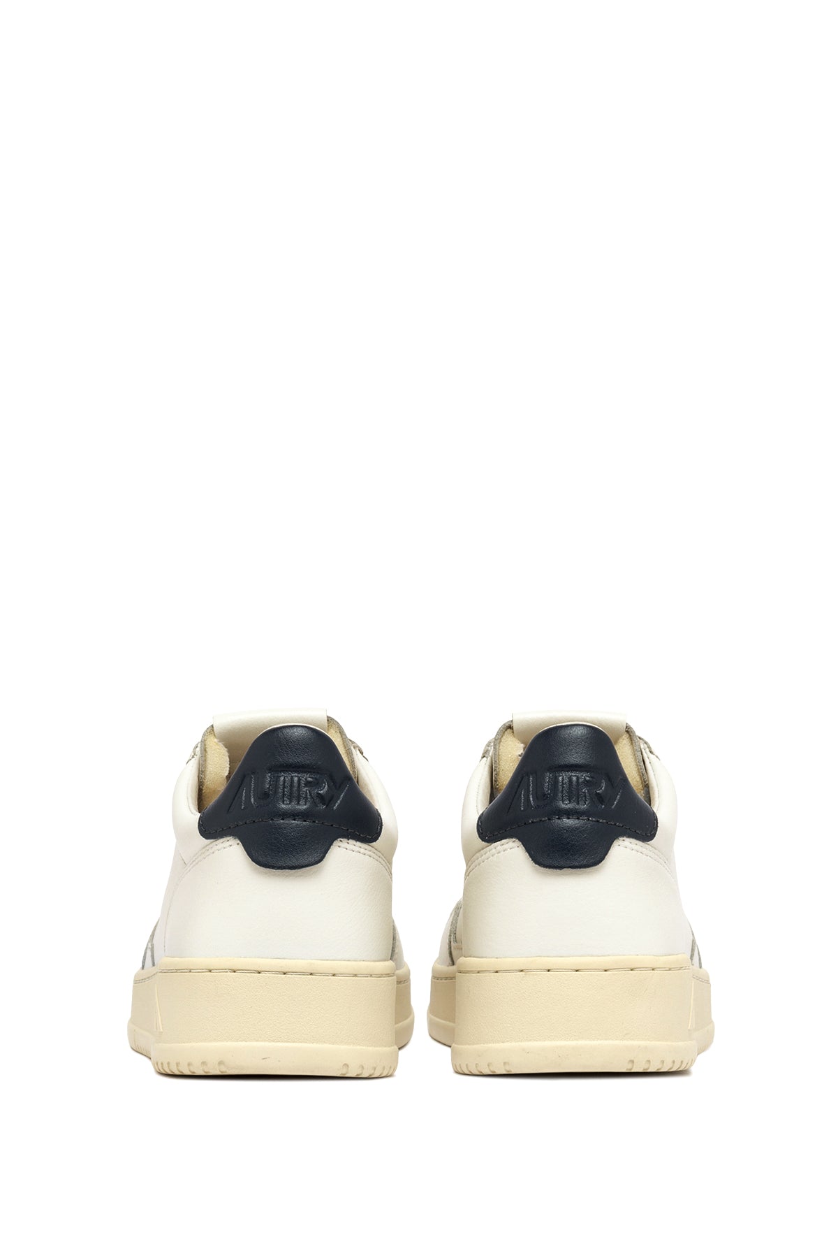 Autry Sneaker Medalist donna in pelle bianca con talloncino Space AULW LL12 WHT/SPACE 