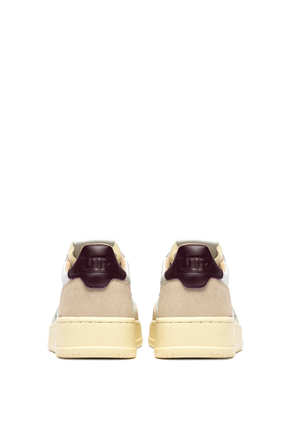Autry Sneaker Medalist donna in pelle-camoscio bianco con dettaglio Fig AULW LS18 WHT/FIG 