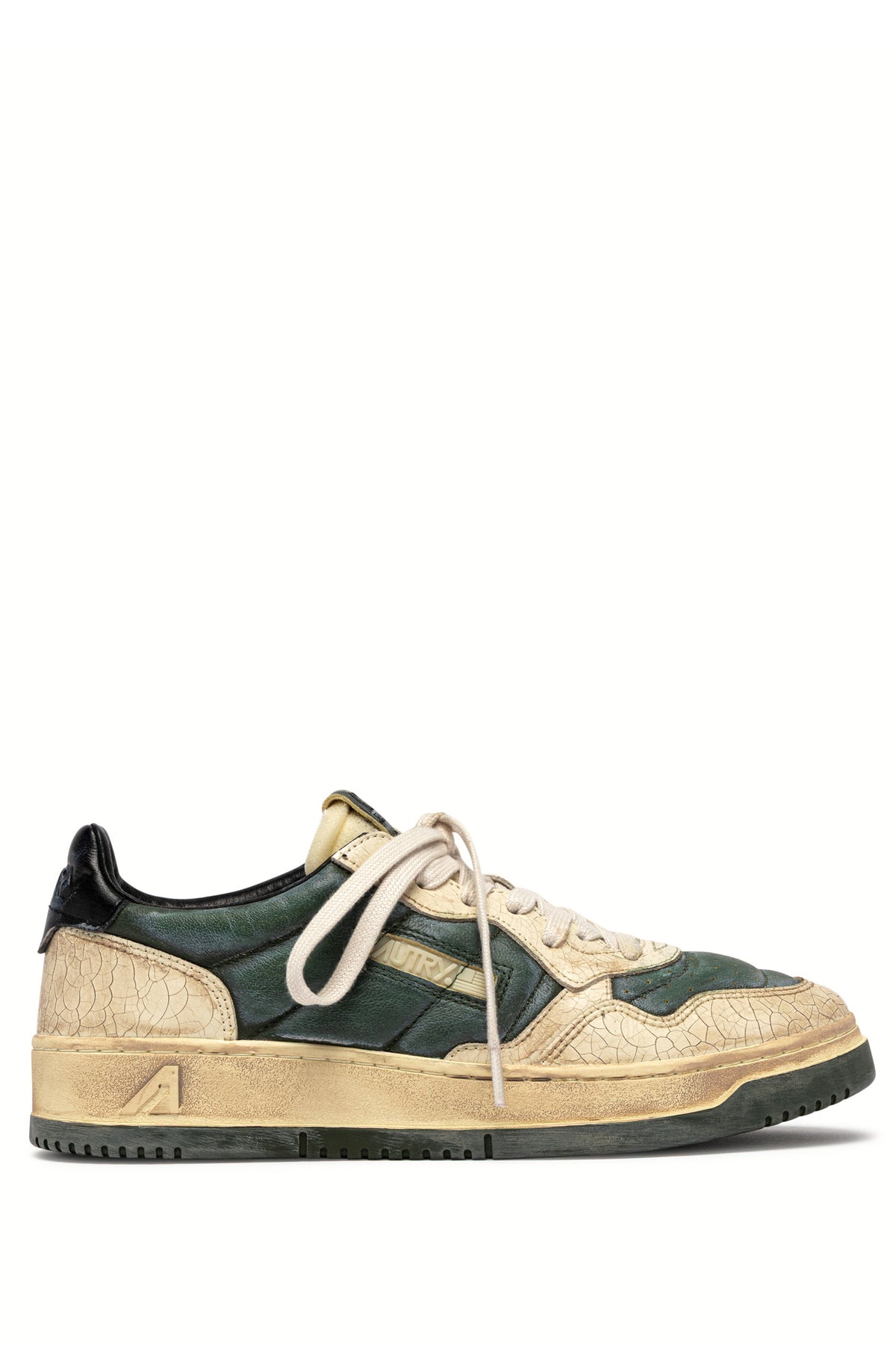 Autry Sneaker SuperVintage in pelle imbottita White Asper/Rifle Green AVLM AD02 WH AS/RF GR 