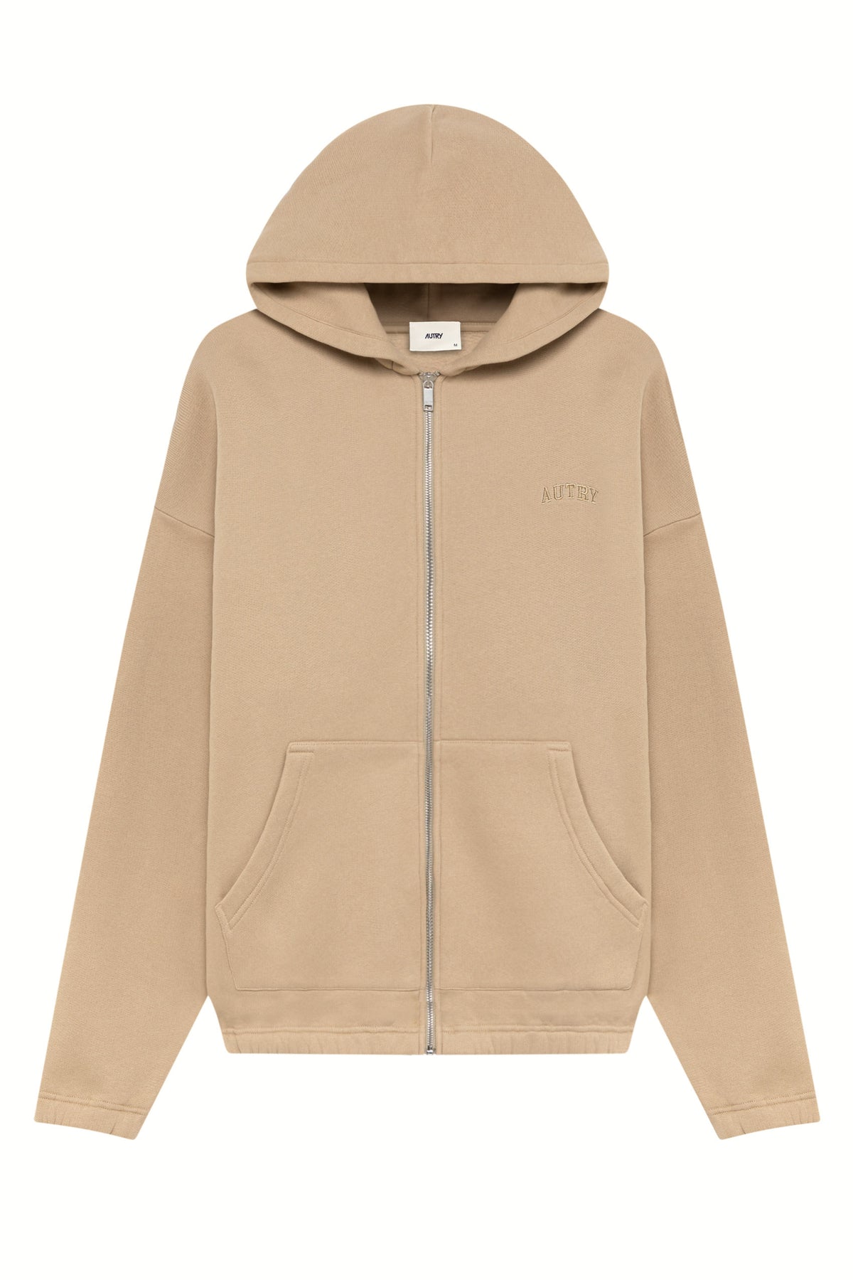 Autry Felpa zip unisex in heavy jersey di cotone Sediment con cappuccio HIPX 121N SEDIMENT 