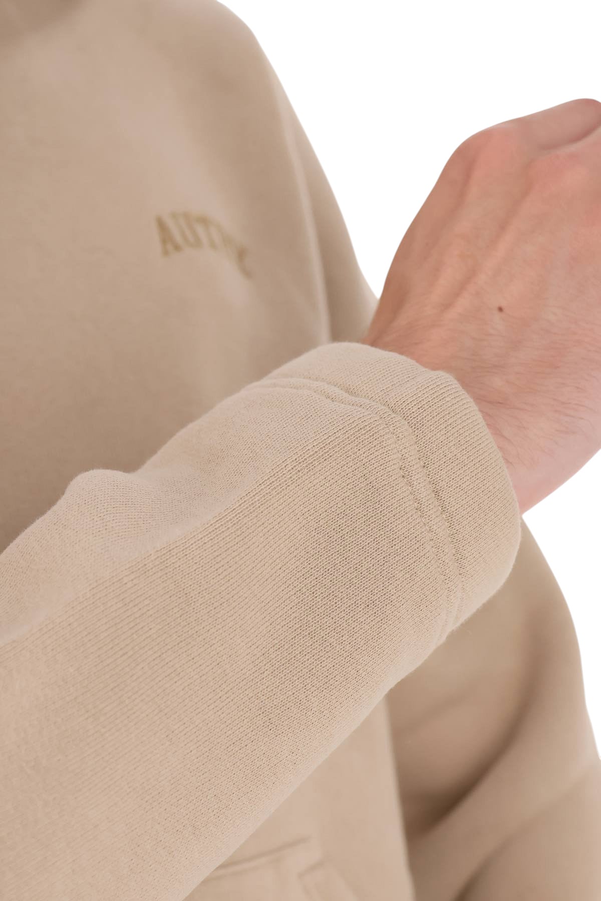 Autry Felpa zip unisex in heavy jersey di cotone Sediment con cappuccio HIPX 121N SEDIMENT 