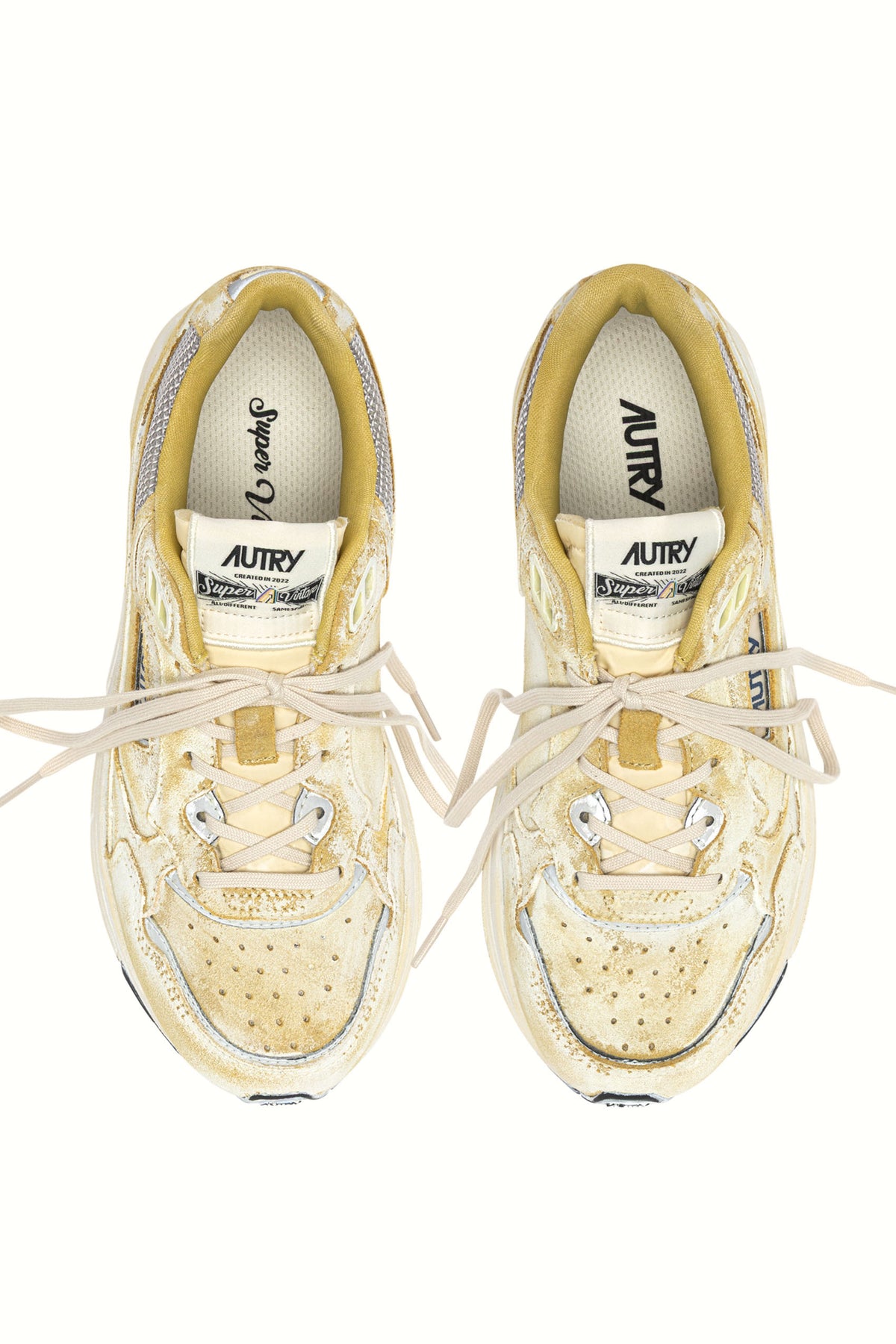Autry Sneaker Hyperway SuperVintage donna in camoscio e mesh Yellow/Silver HVLW JB03 YELLOW/SILV 