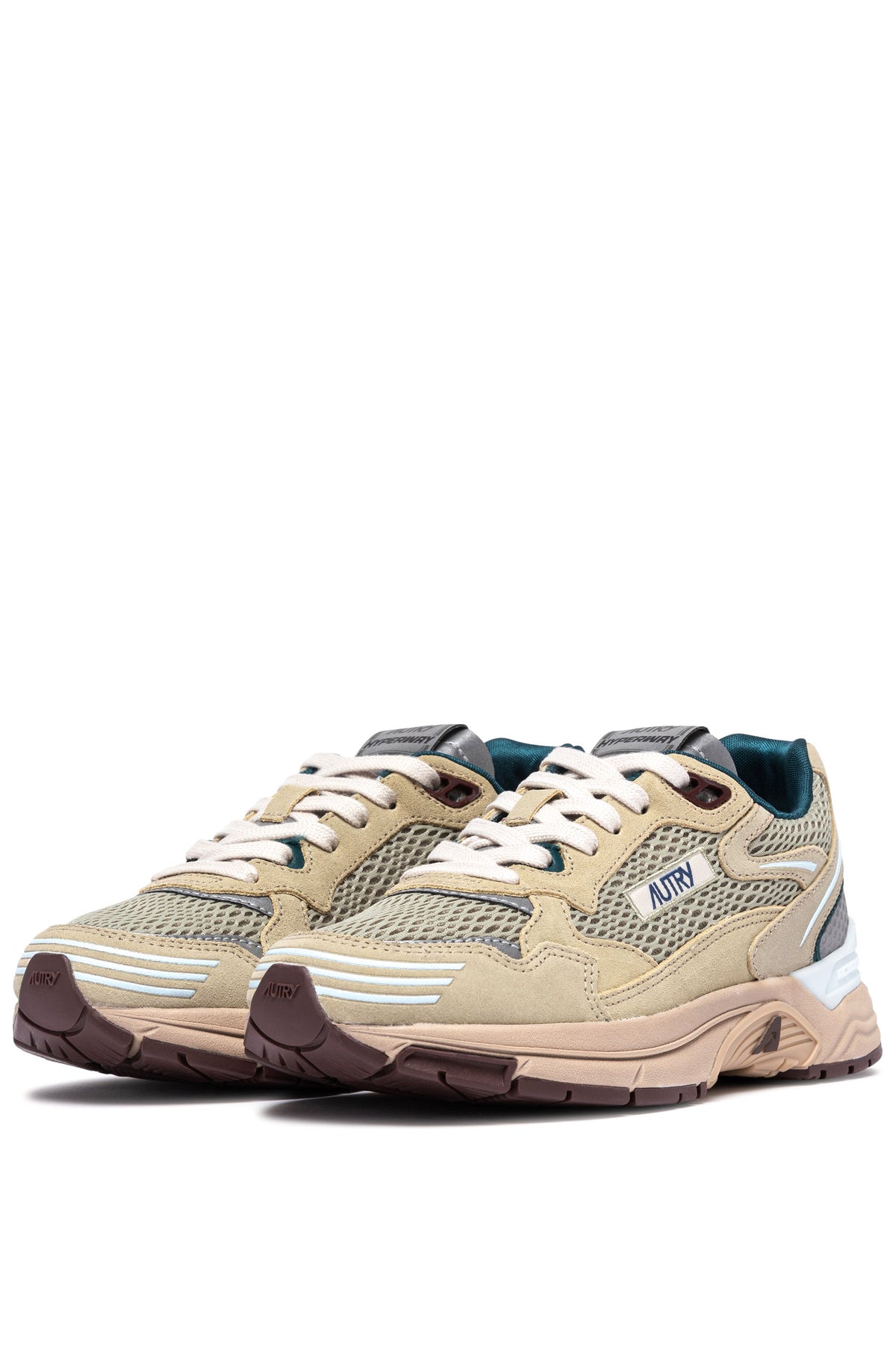 Autry Sneaker Hyperway donna in camoscio e mesh Ecru/Space Blue HYLW CI04 ECR/SPABL 