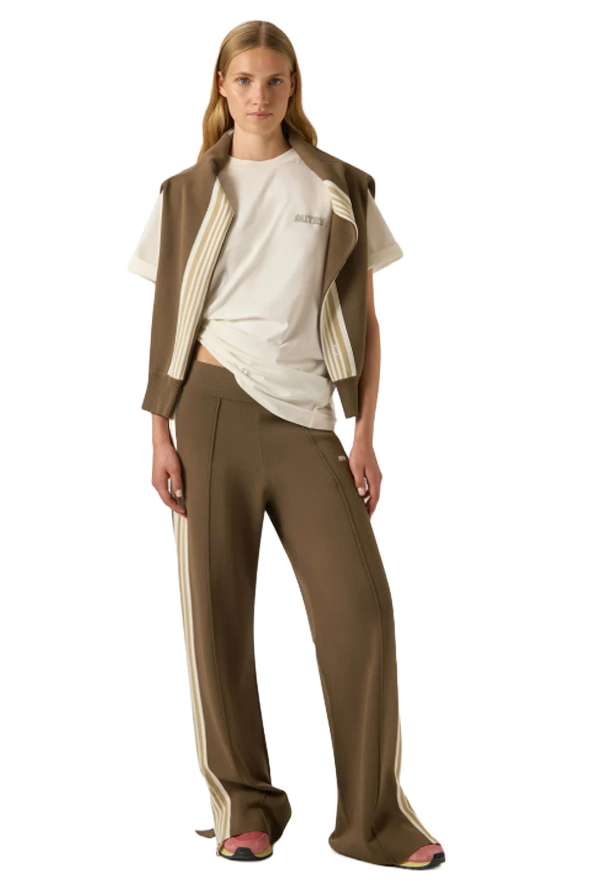Autry Pantalone donna in French Terry PAPW 029Q OXIDE 