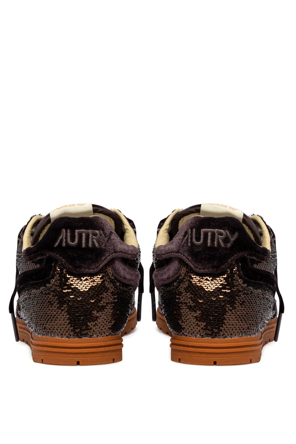 Autry Sneaker Windspin donna in velluto con paillettes Bronze/Chocolate WSLW EI01 BRON/CHOC 