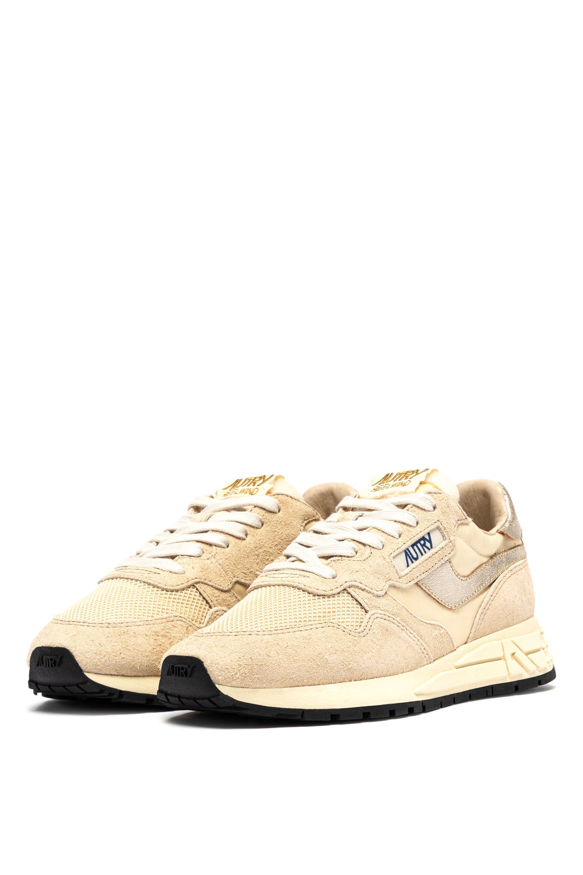 Autry Sneaker Reelwind donna in nylon-camoscio-pelle laminata Ecru/Platinum WWLW YD01 ECRU/PLAT 