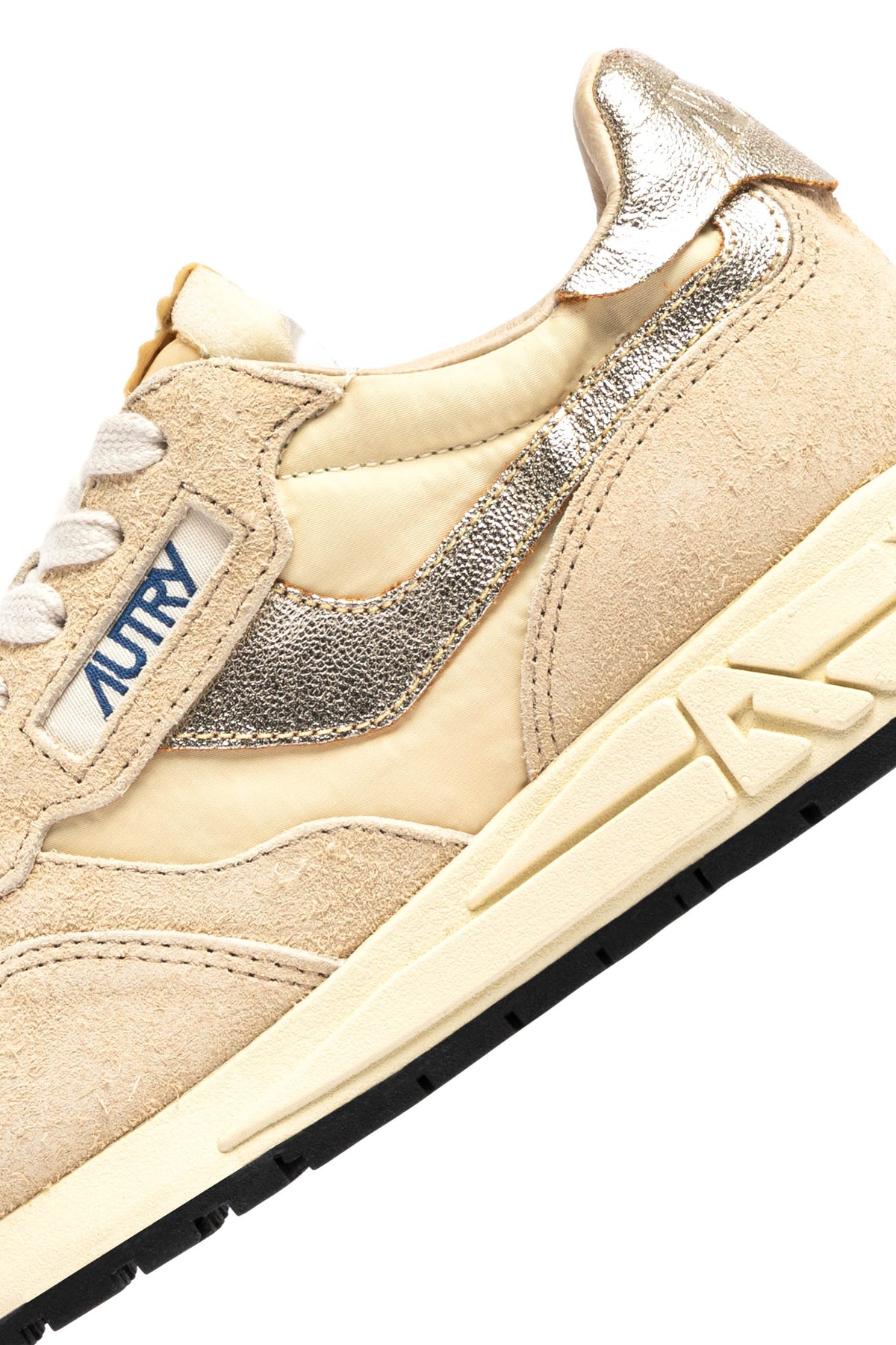 Autry Sneaker Reelwind donna in nylon-camoscio-pelle laminata Ecru/Platinum WWLW YD01 ECRU/PLAT 