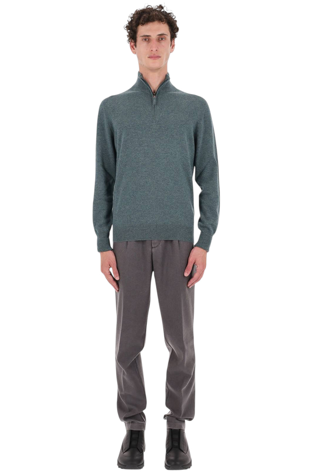Ballantyne Maglia mezza zip in cashmere 1 filo B2P206-12K00 12512 