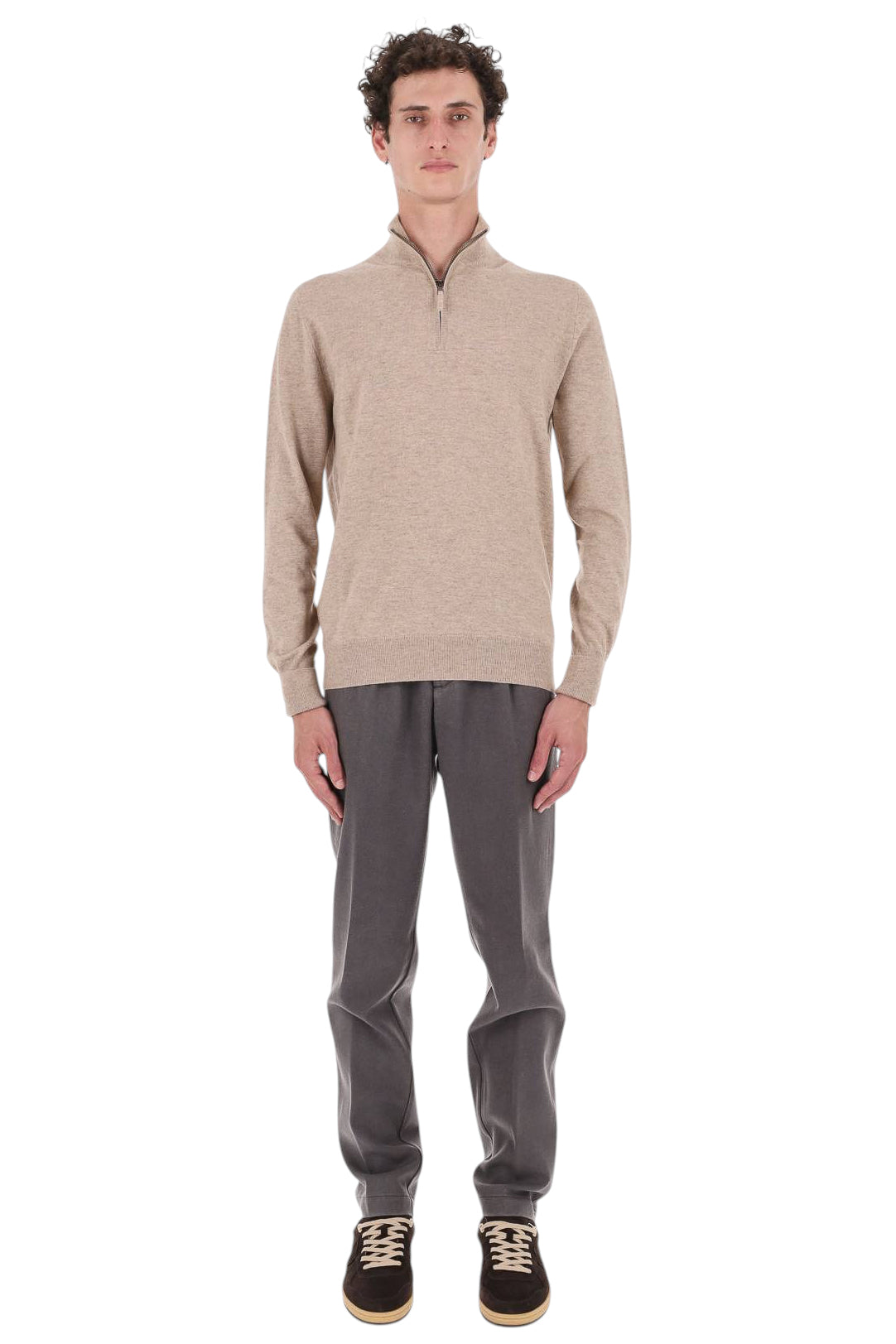 Ballantyne Maglia mezza zip in cashmere 1 filo B2P206-12K00/2 14226 