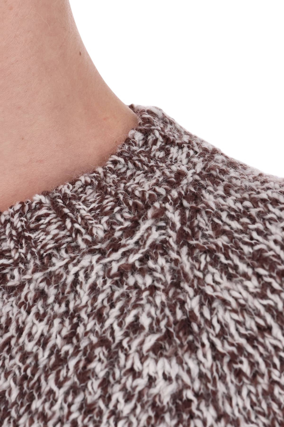 Ballantyne Maglia girocollo Raw Diamond mouliné in lana-alpaca B4P180 3W072 98156 