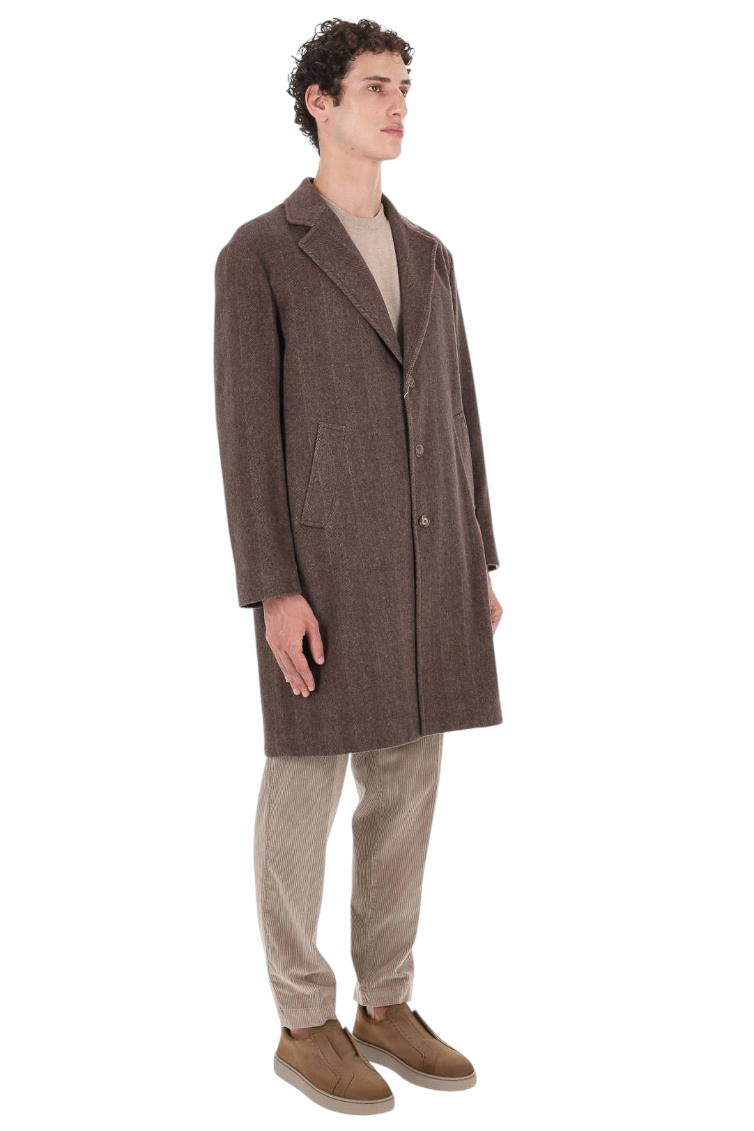 Barba Cappotto fantasia resca in puro cashmere 58075 0029 