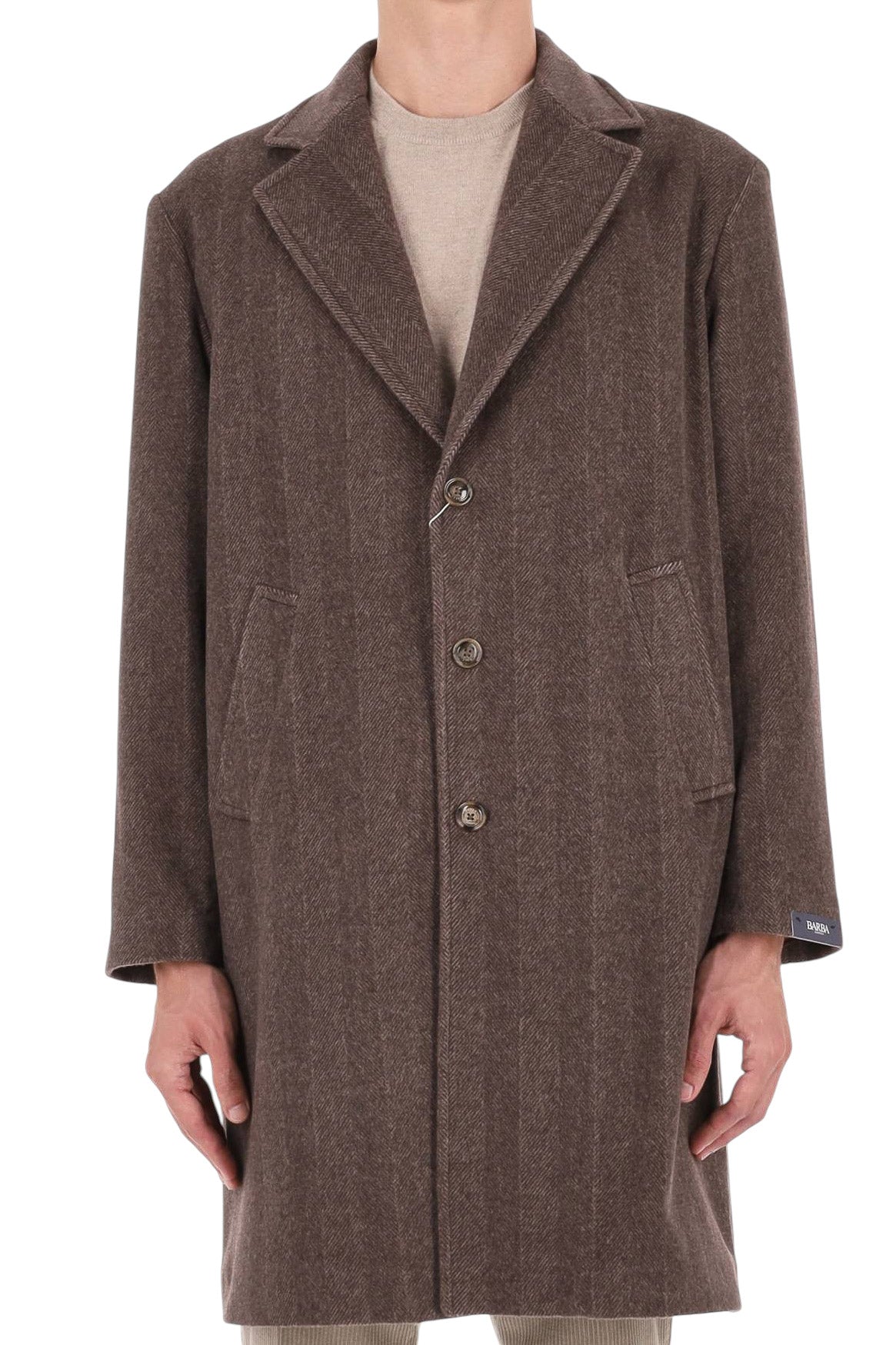 Barba Cappotto fantasia resca in puro cashmere 58075 0029 