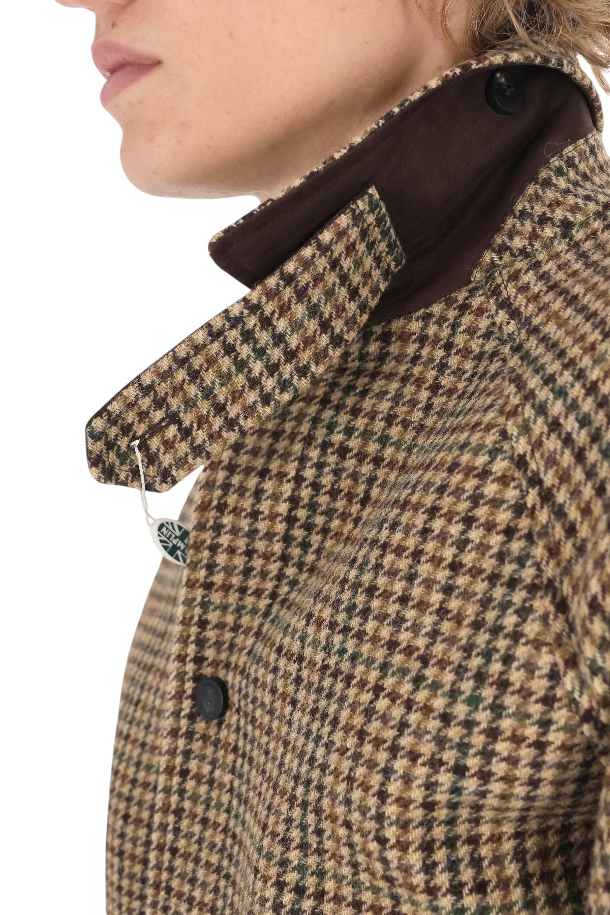 Camplin Giubbotto bomber Letter in lana pied-de-poule LETTER MO BGM 