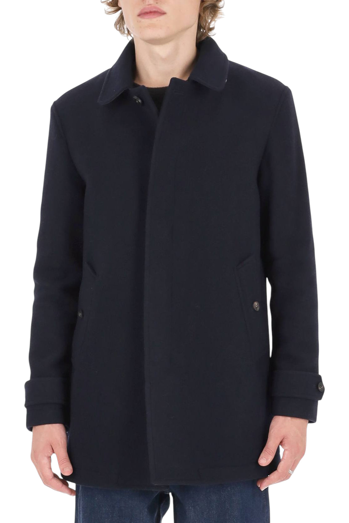 Camplin Cappotto North in lana NORTH OVERCOAT N BN 