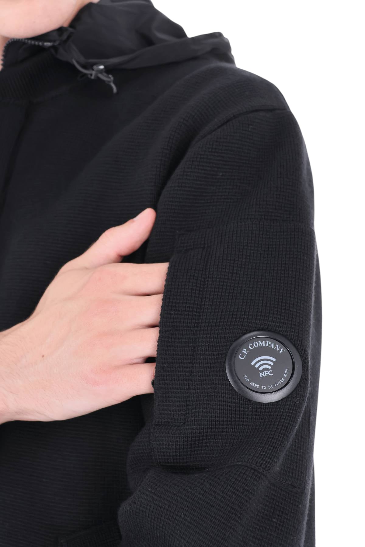 CP Company Giubbotto in lana merino con pettorina staccabile 21CMKN013A00 6390M 999 