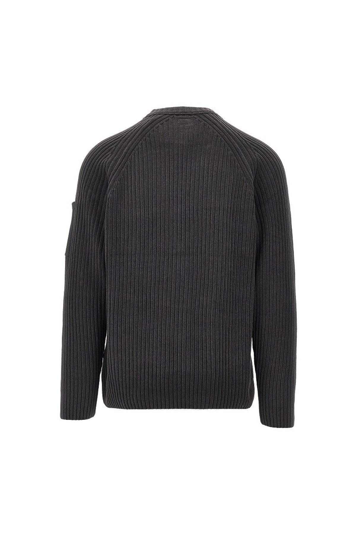 CP Company Maglia girocollo in ciniglia di cotone a coste con Lens 21CMKN049A00 5558G/2 999 