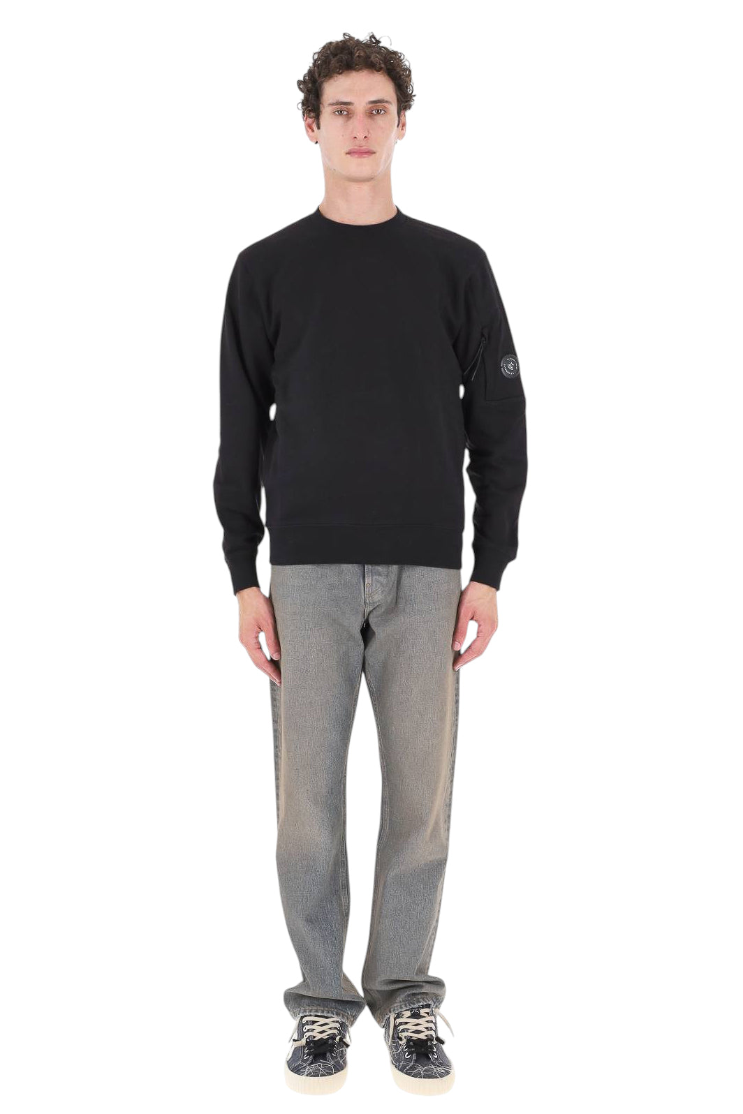 CP Company Felpa girocollo in cotone Diagonal Fleece RCCMSS713A00 5086W/2 999 