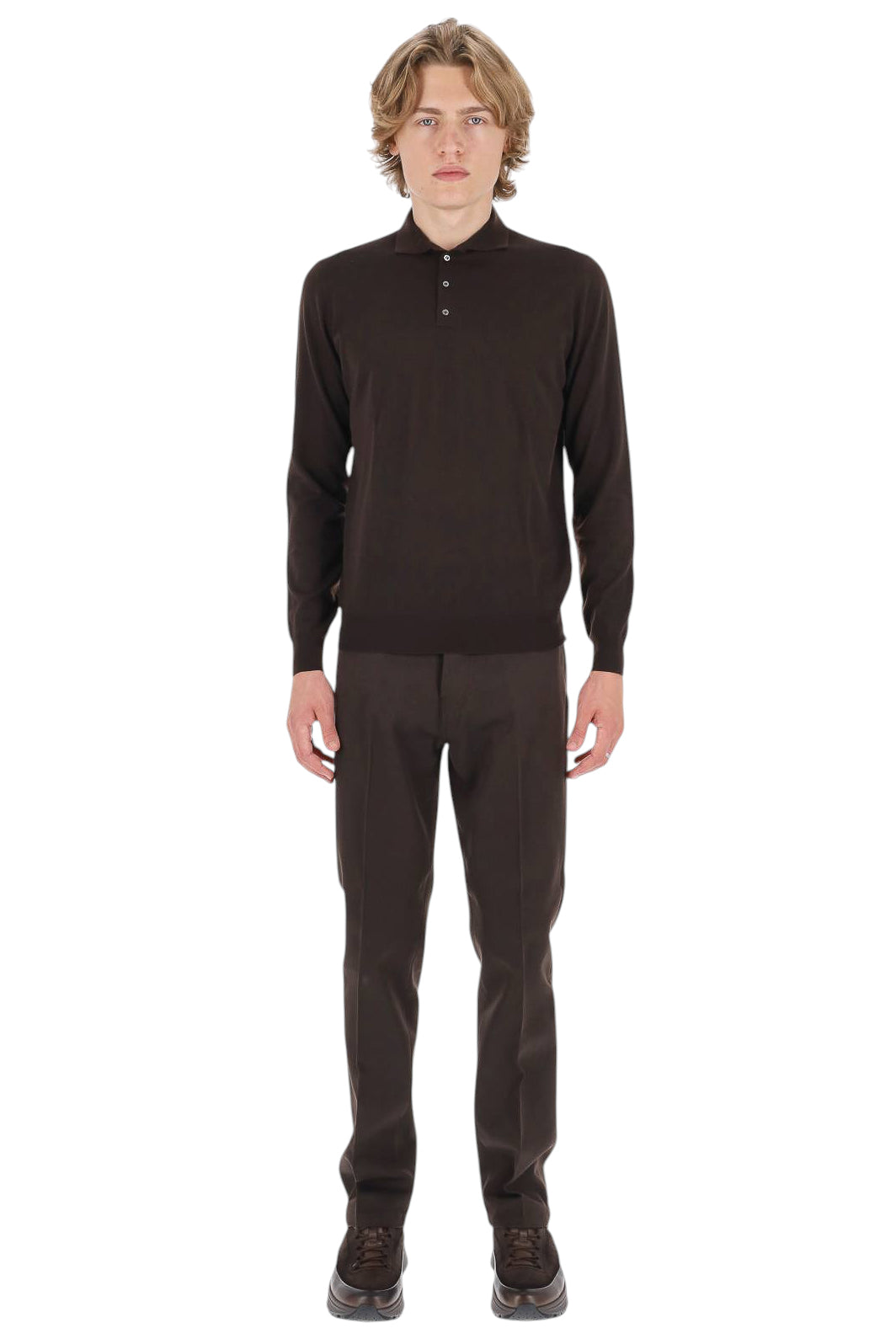 Drumohr Polo in lana 140's Modern fit D0D145 595 
