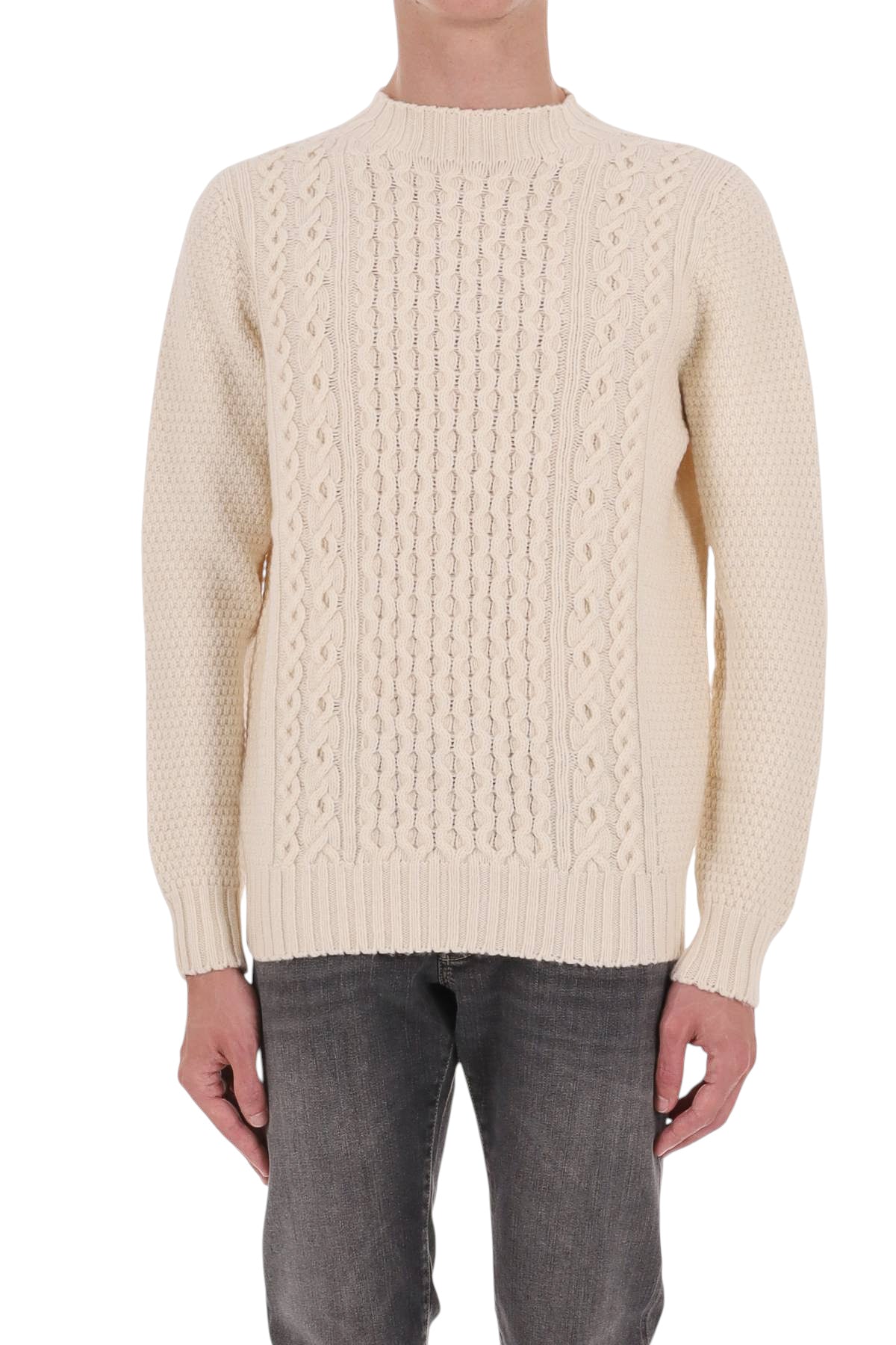 Drumohr Lupetto aran a trecce in lana di agnello D4W125ARL 125 
