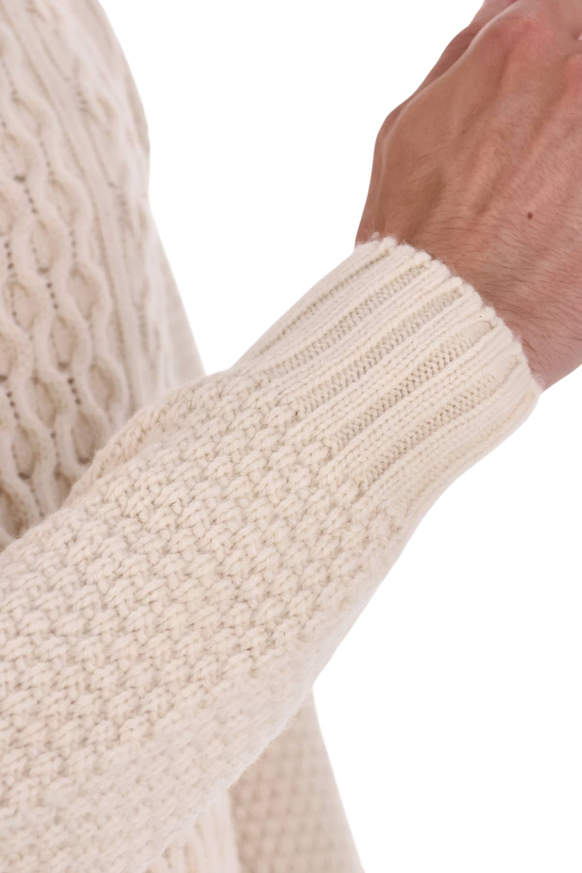 Drumohr Lupetto aran a trecce in lana di agnello D4W125ARL 125 
