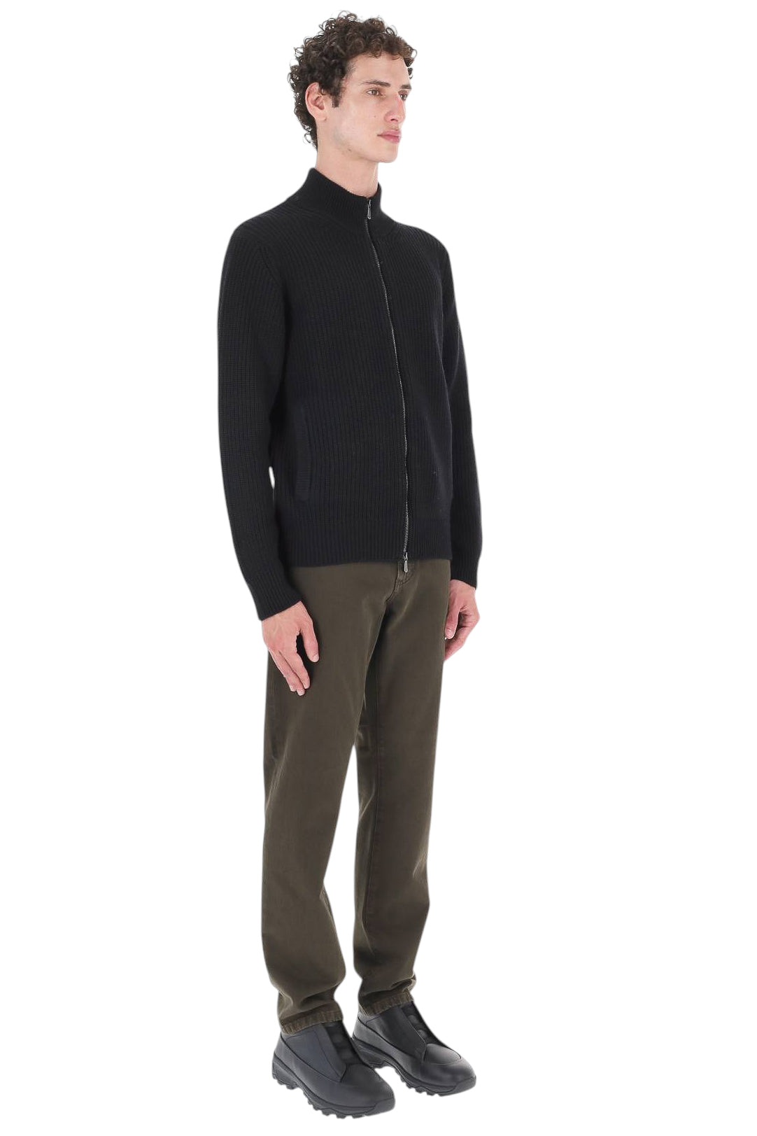 Drumohr Cardigan full zip in lana merino D50202PNL 690 