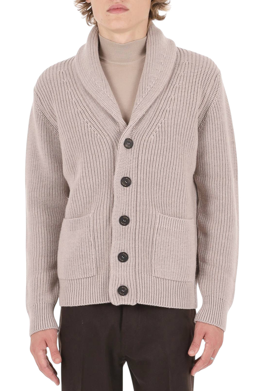 Drumohr Cardigan sciallato in lana merino D5M419PNL 504 