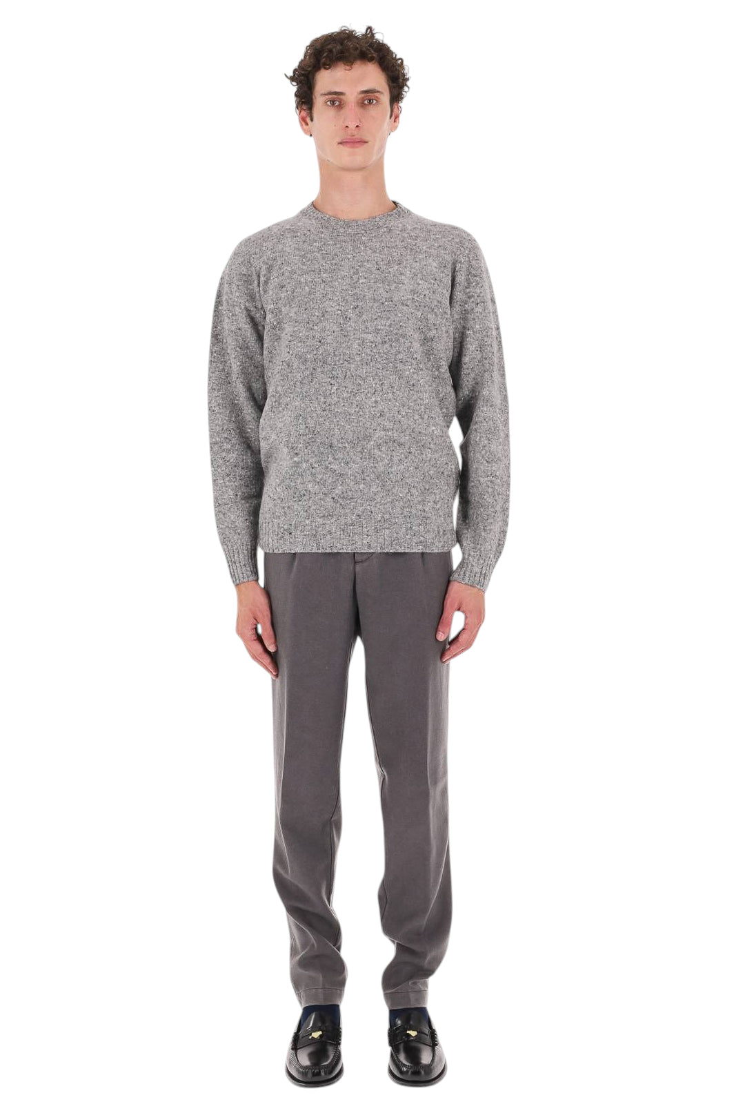 Drumohr Maglia girocollo sale e pepe in lana-cashmere D5SK103NL 635 