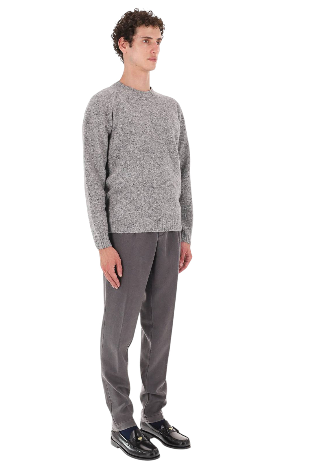 Drumohr Maglia girocollo sale e pepe in lana-cashmere D5SK103NL 635 