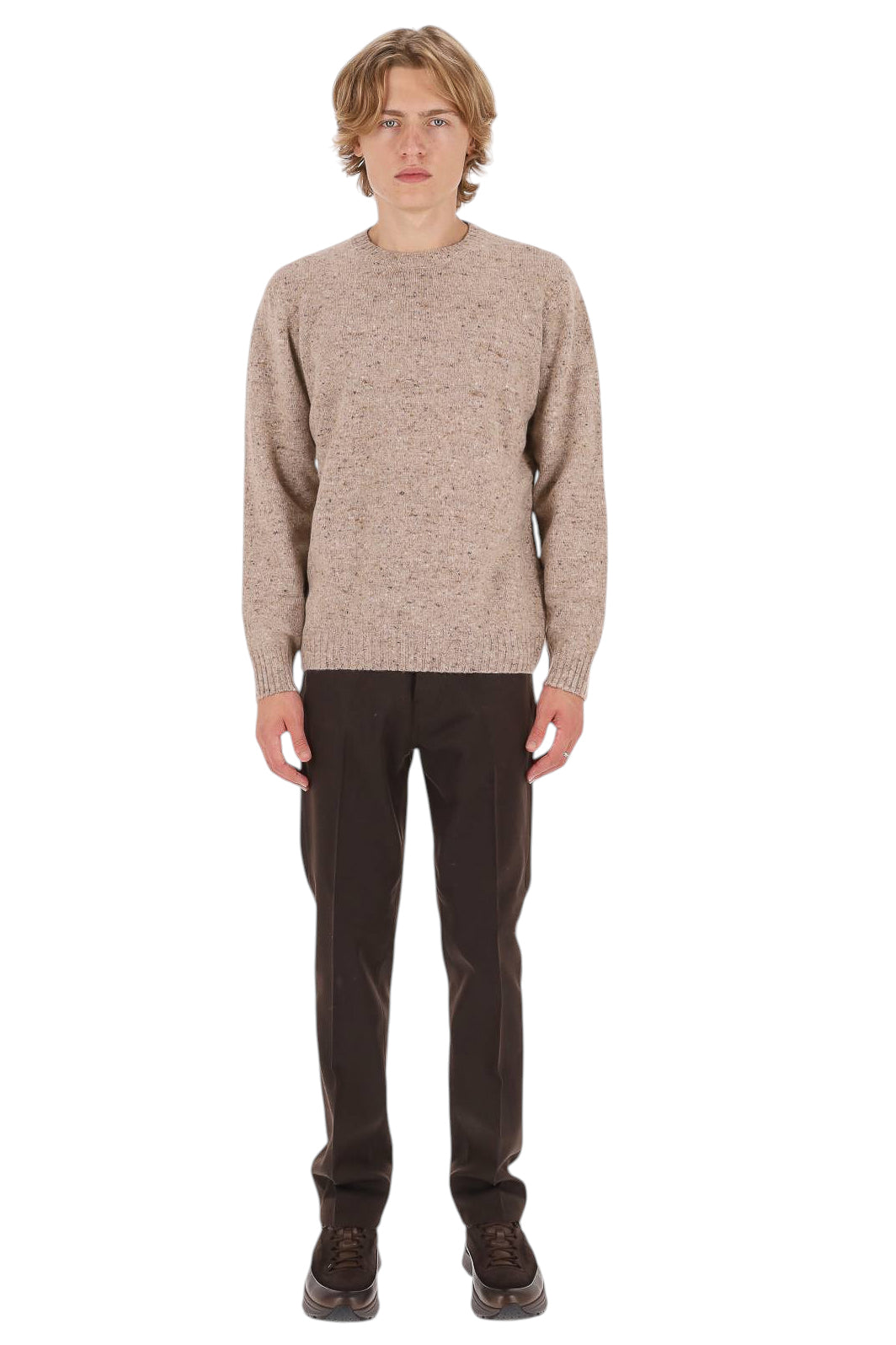 Drumohr Maglia girocollo sale e pepe in lana-cashmere D5SK103NL/2 520 