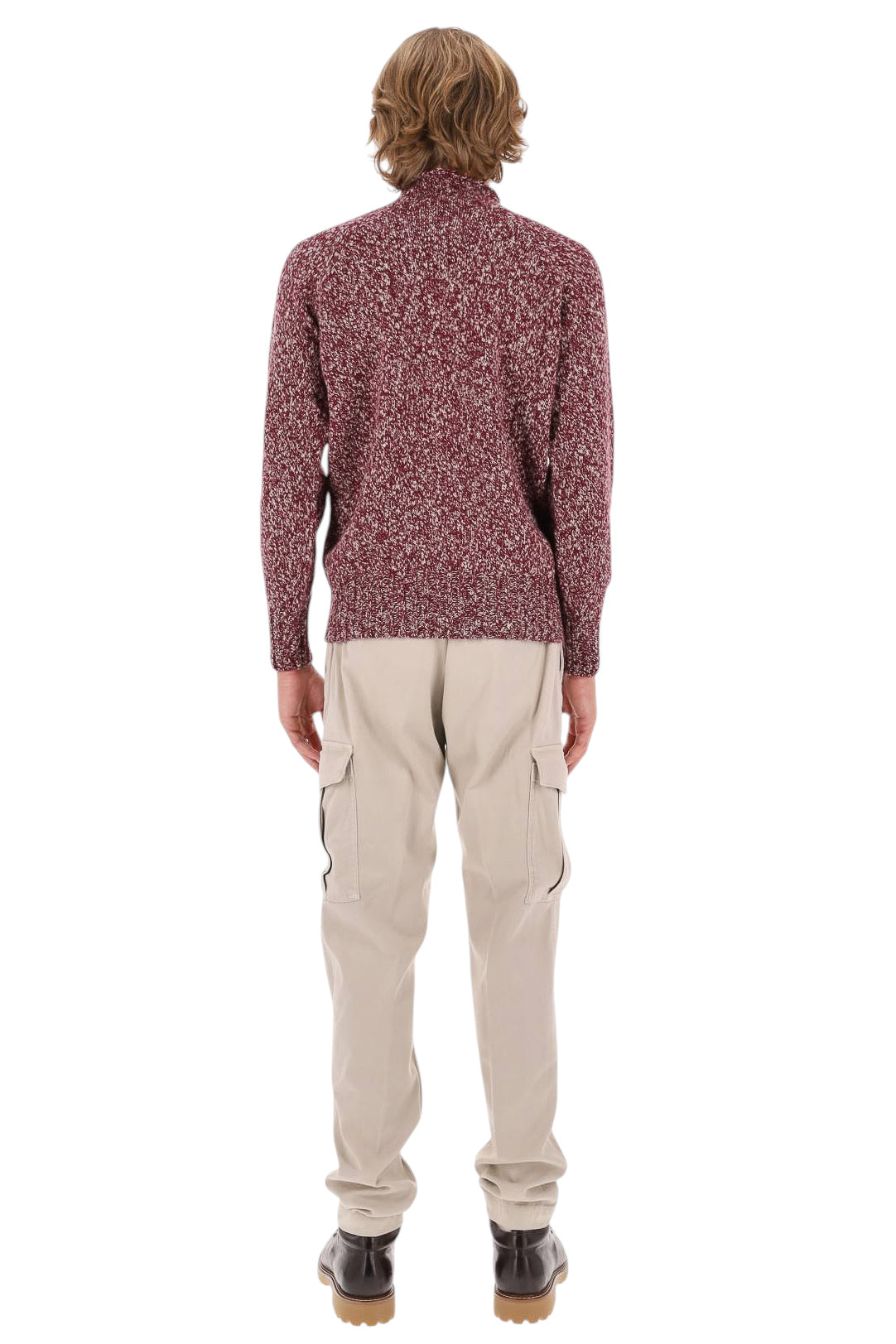 Drumohr Maglia girocollo mélange in lana di agnello D5W144MR M06 