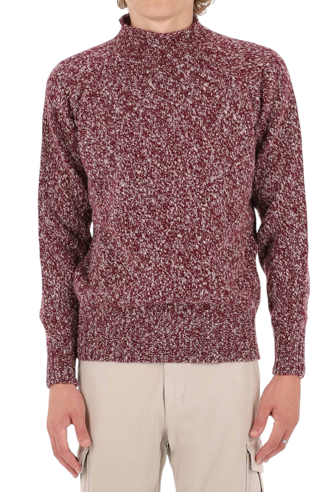 Drumohr Maglia girocollo mélange in lana di agnello D5W144MR M06 