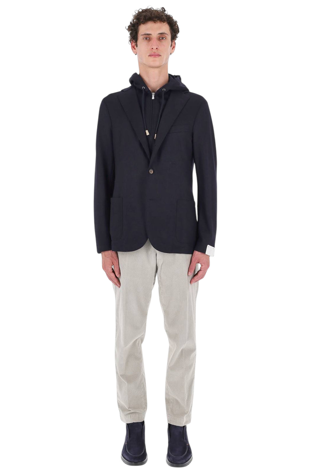 Eleventy Giacca in jersey di lana con pettorina staccabile N70GIAF02 TES0N069 11 