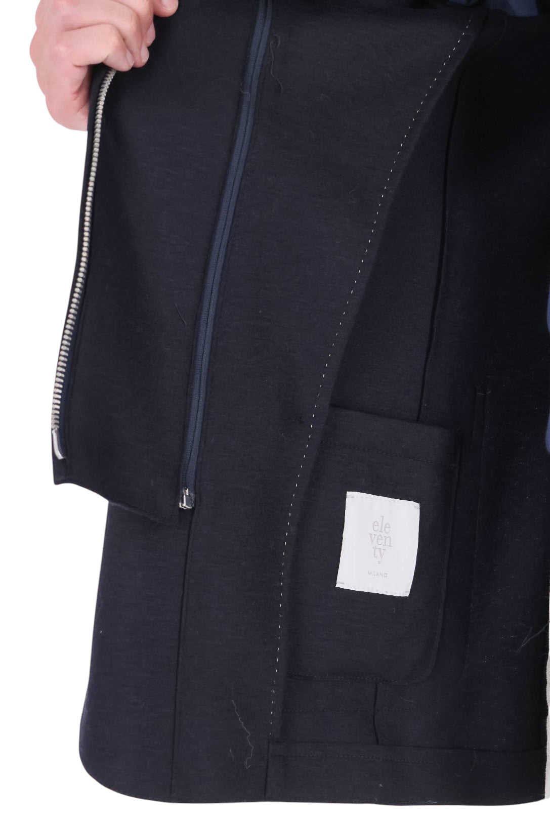 Eleventy Giacca in jersey di lana con pettorina staccabile N70GIAF02 TES0N069 11 