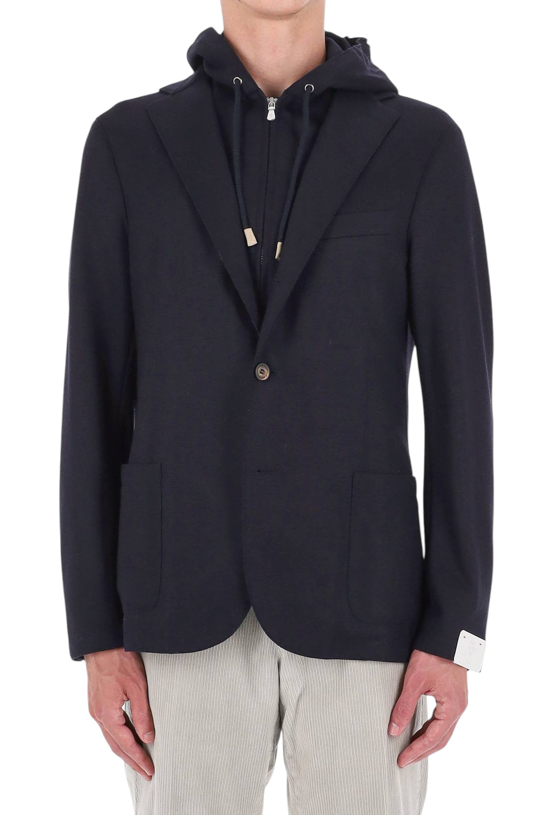 Eleventy Giacca in jersey di lana con pettorina staccabile N70GIAF02 TES0N069 11 