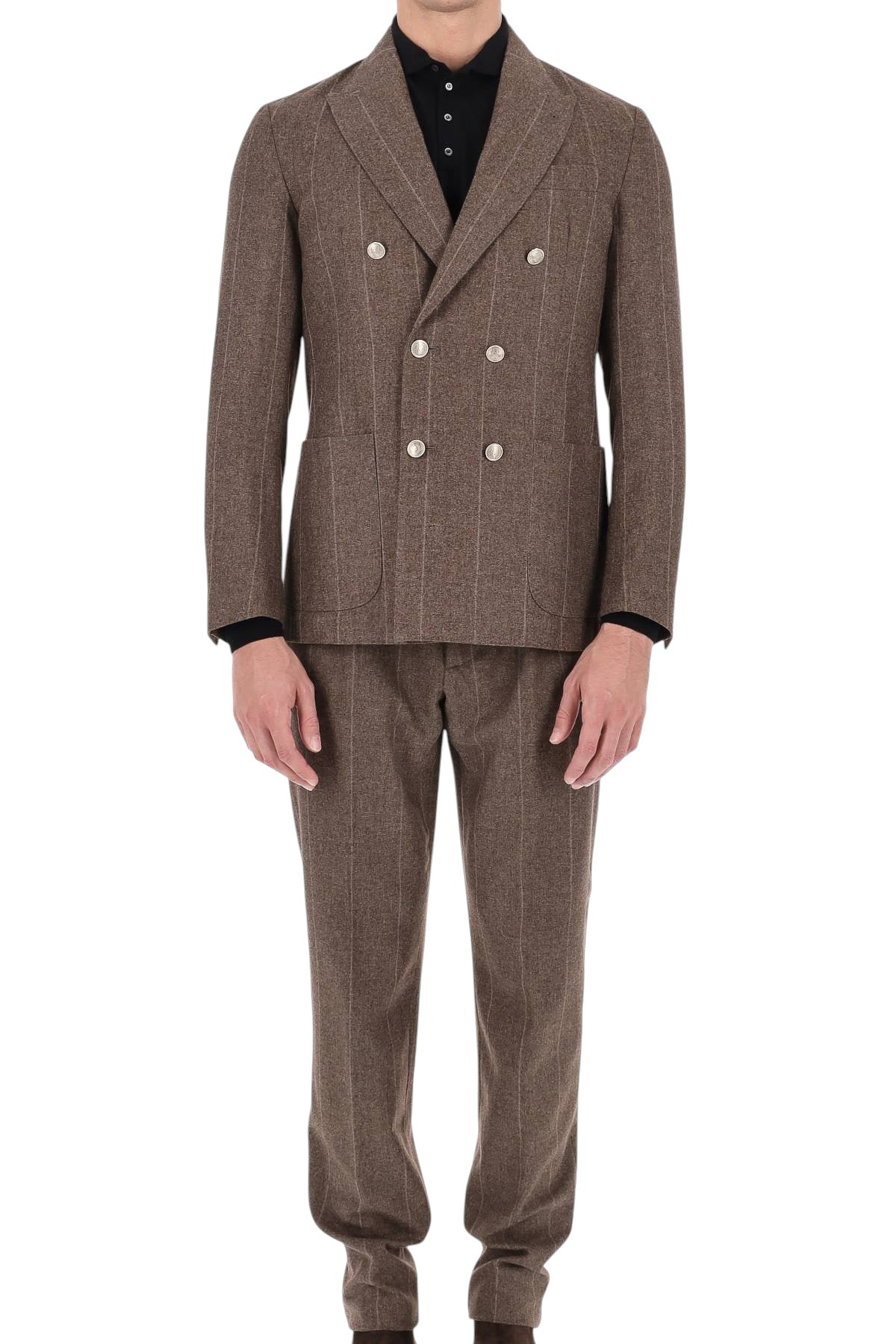 Eleventy Abito doppiopetto gessato in lana-cotone-cashmere N75ABUB01 TES0N058 05 