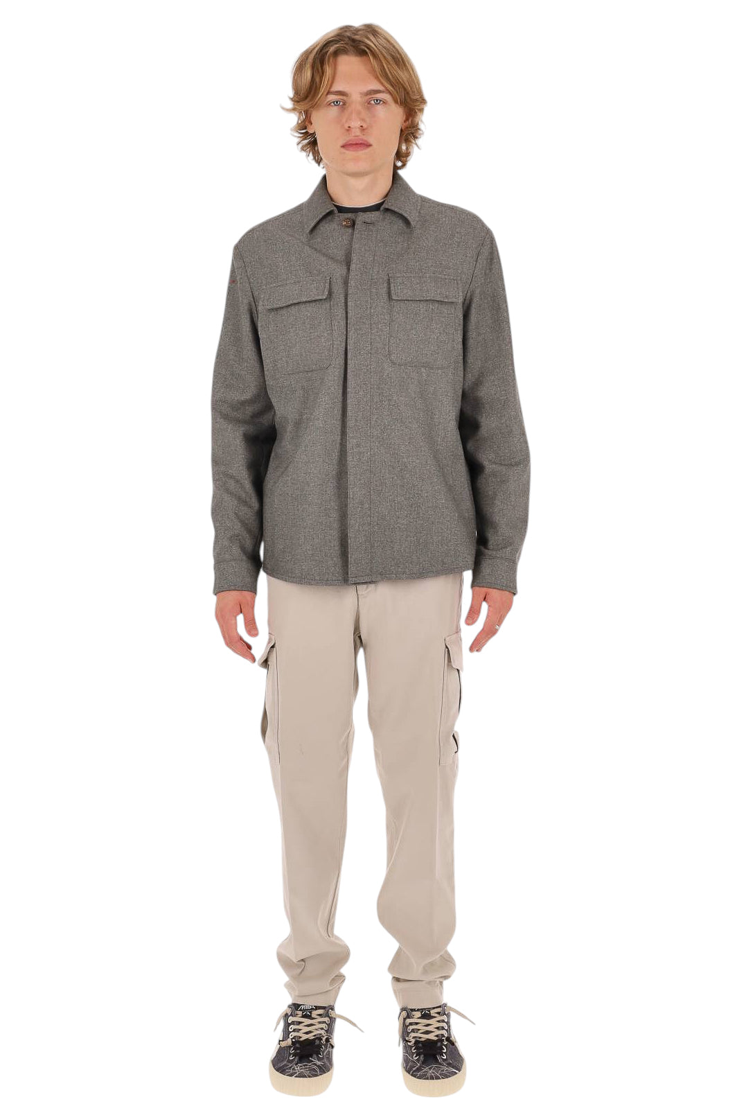 Eleventy Overshirt in lana-cotone-cashmere N75GIAK08 TES0N047 07 