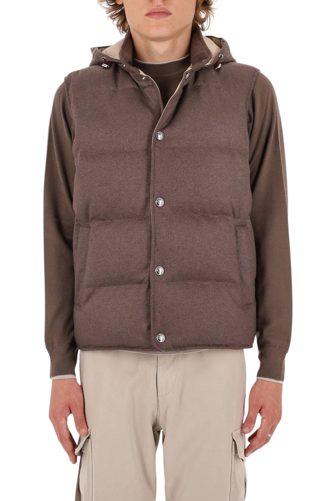 Eleventy Gilet imbottito in cashmere N75GILH04 TES0N168 05 